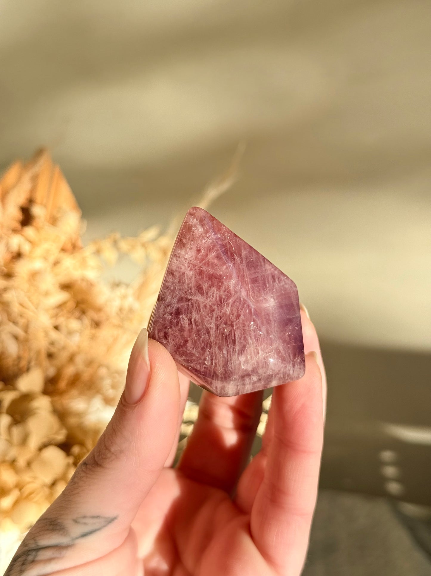 Lavender Rose Quartz Freeform