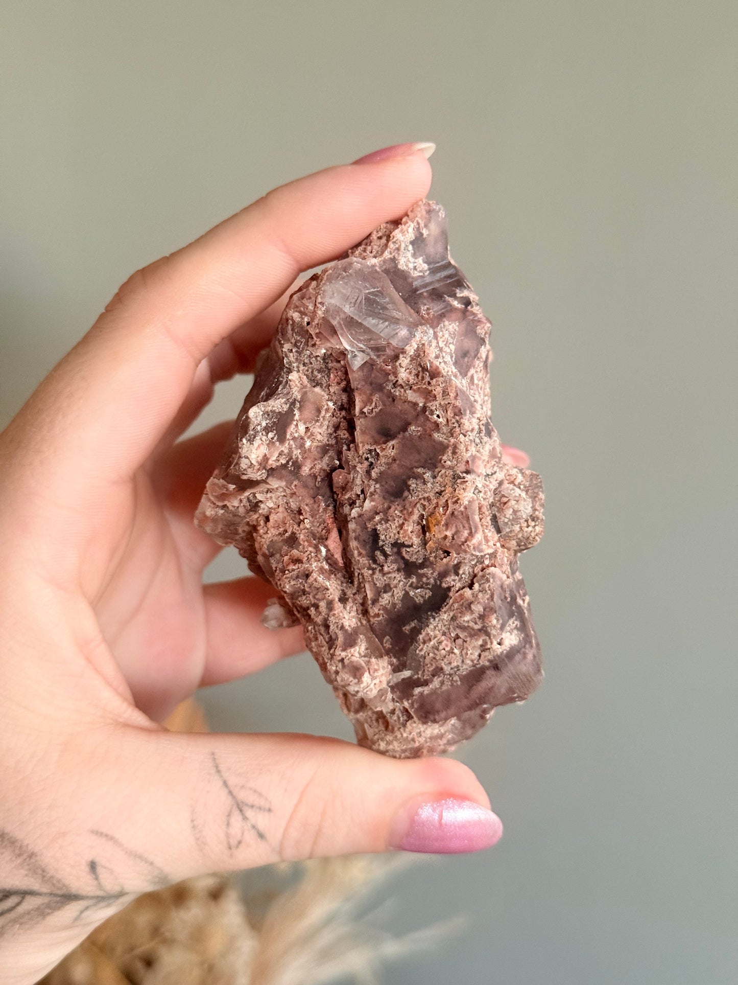 Pink Garden Quartz Cluster