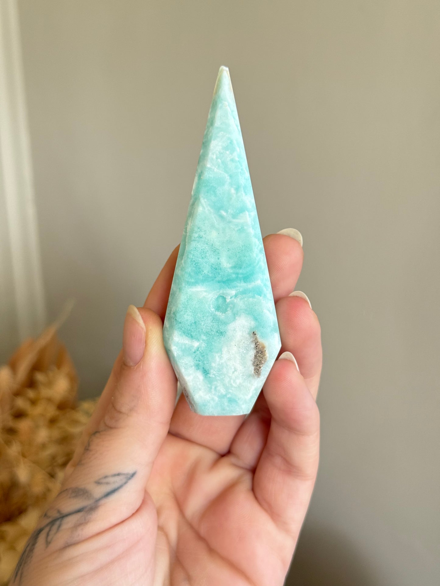 Blue Aragonite Flame