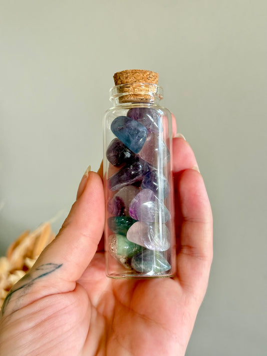 Rainbow Fluorite Pebble Jar