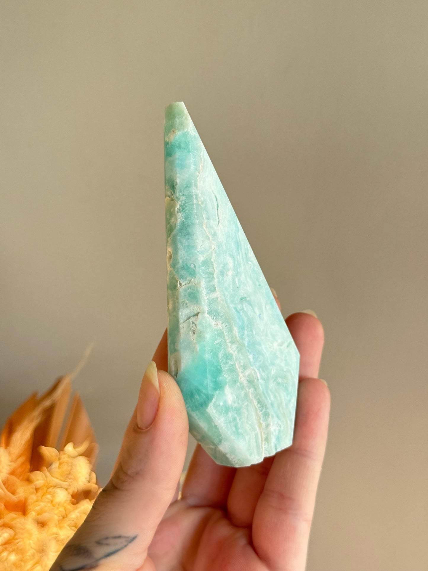 Blue Aragonite Flame