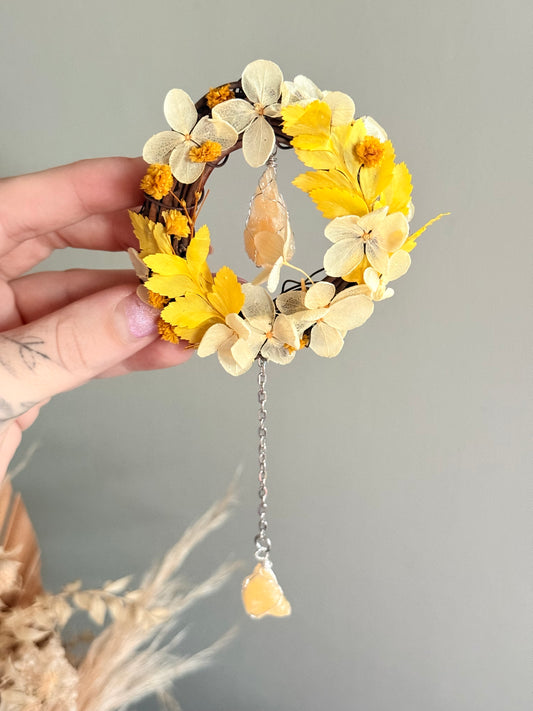 6cm Yellow Calcite Wreath