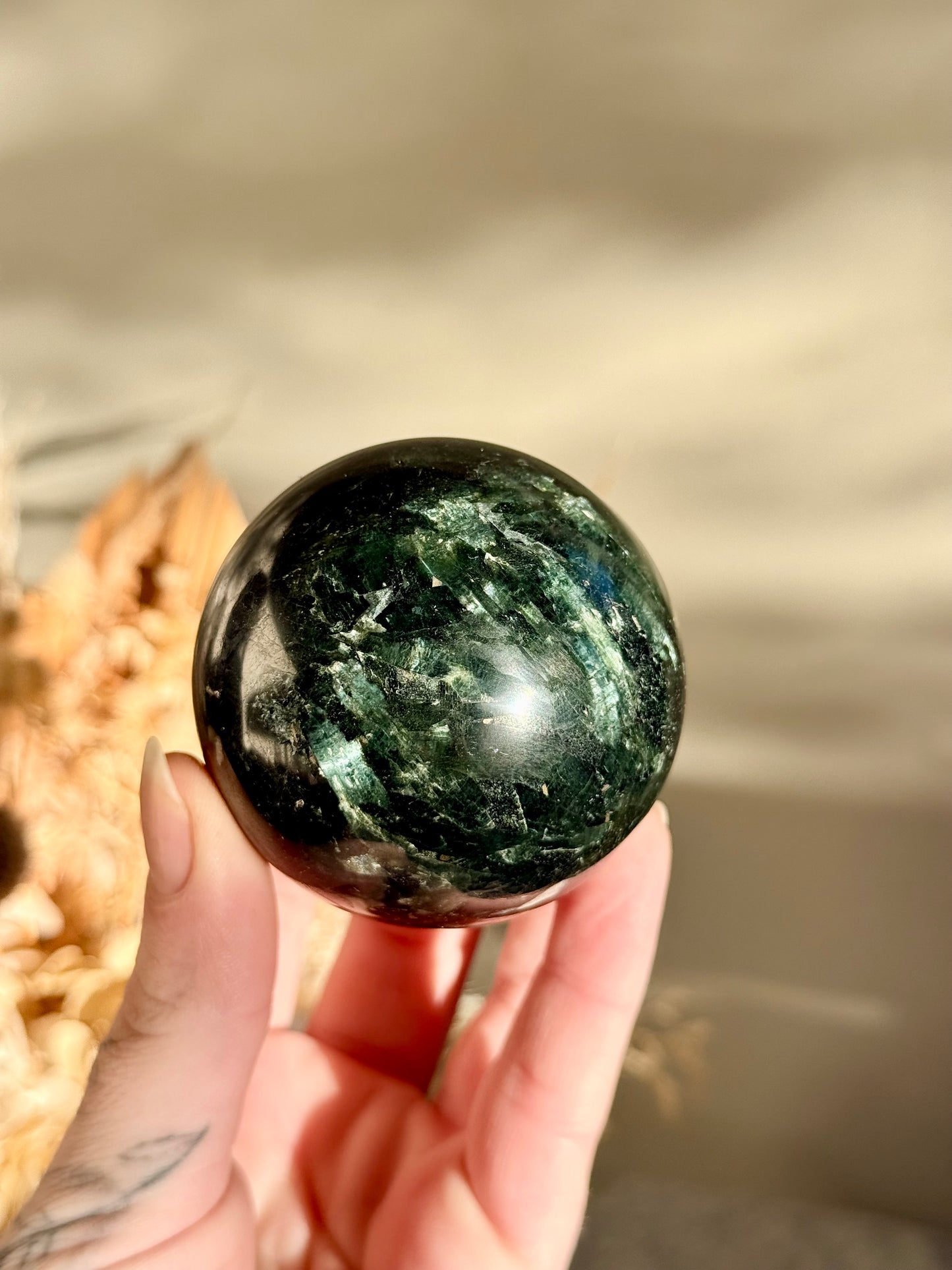 Green Tourmaline Sphere