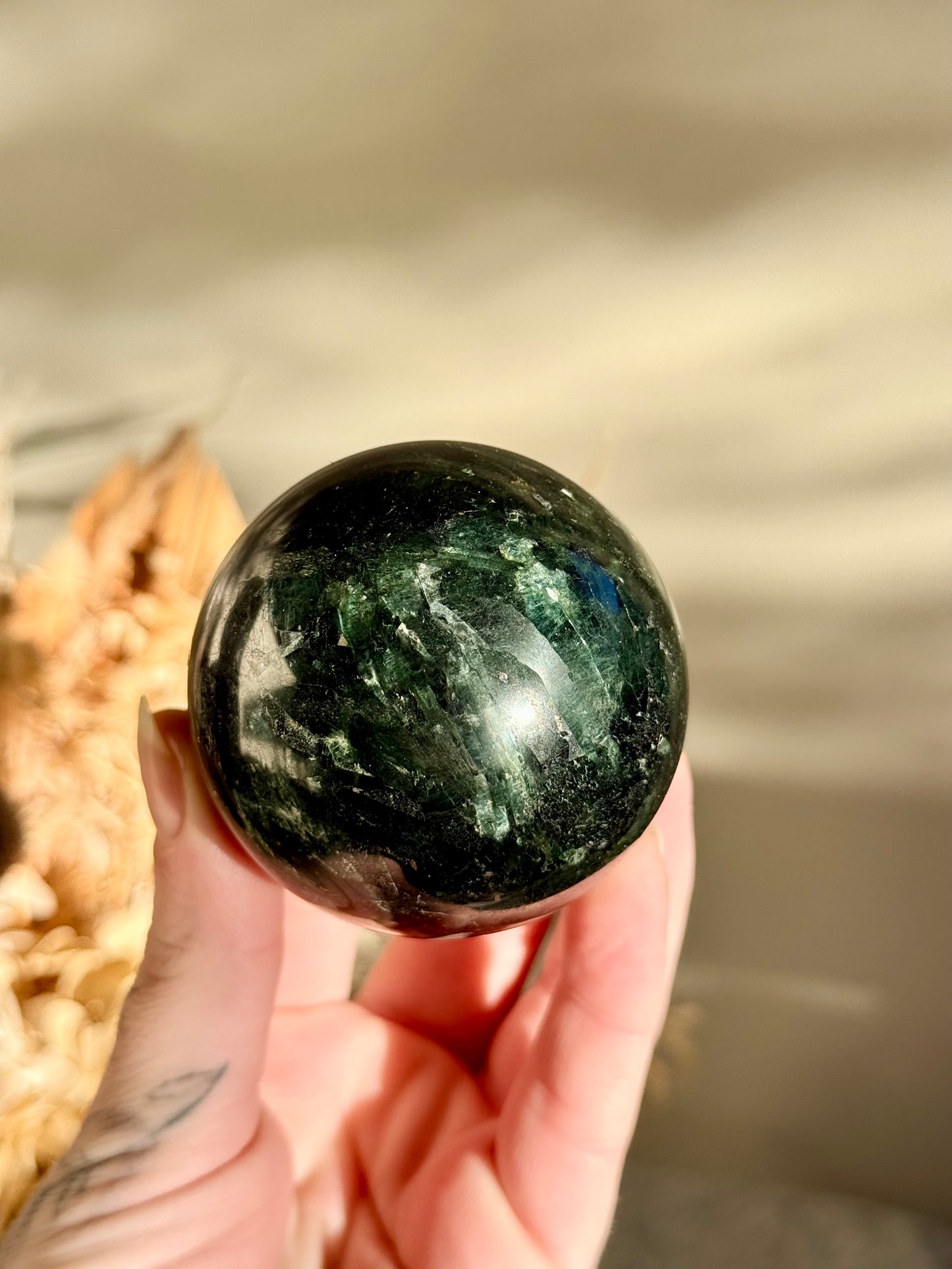 Green Tourmaline Sphere