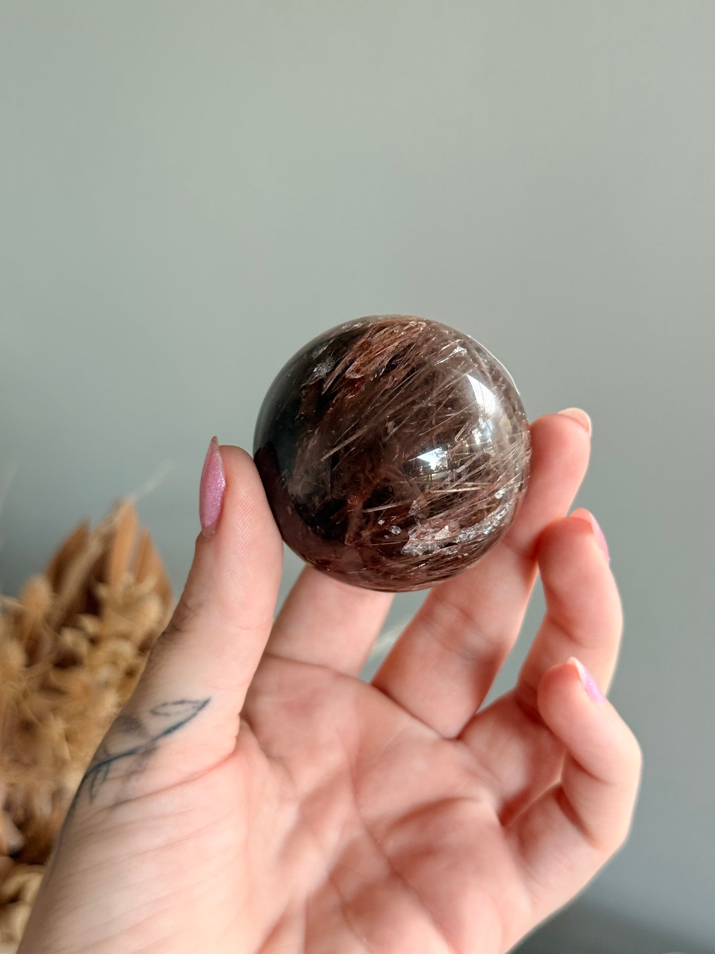 Rutilated Quartz Sphere
