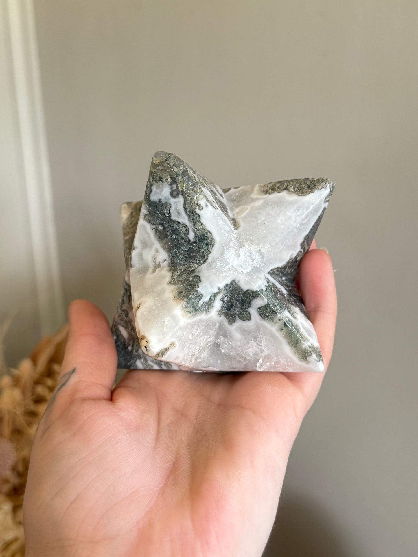 Moss Agate Merkabah