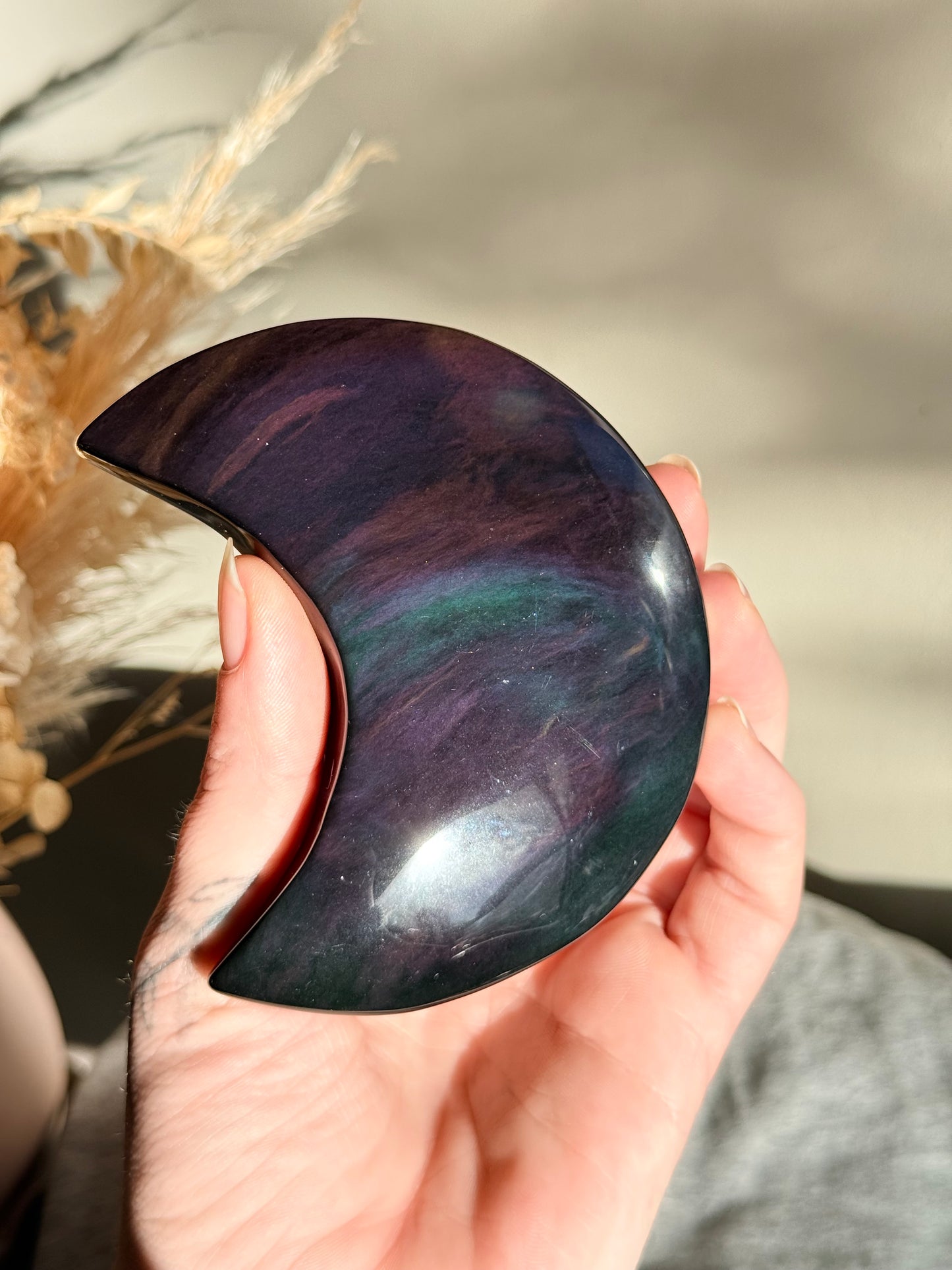 Velvet Rainbow Obsidian Moon