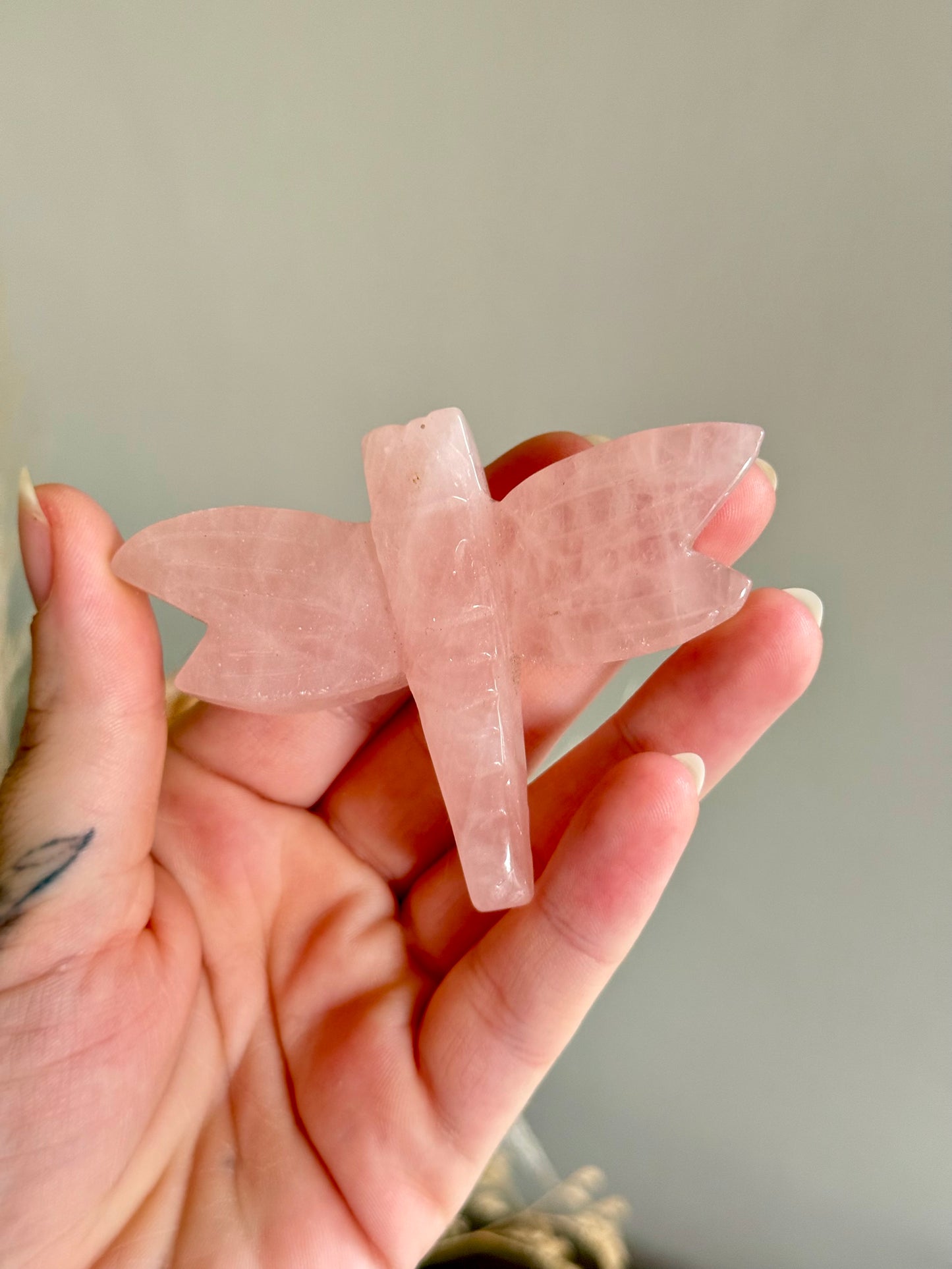 Rose Quartz Dragonfly