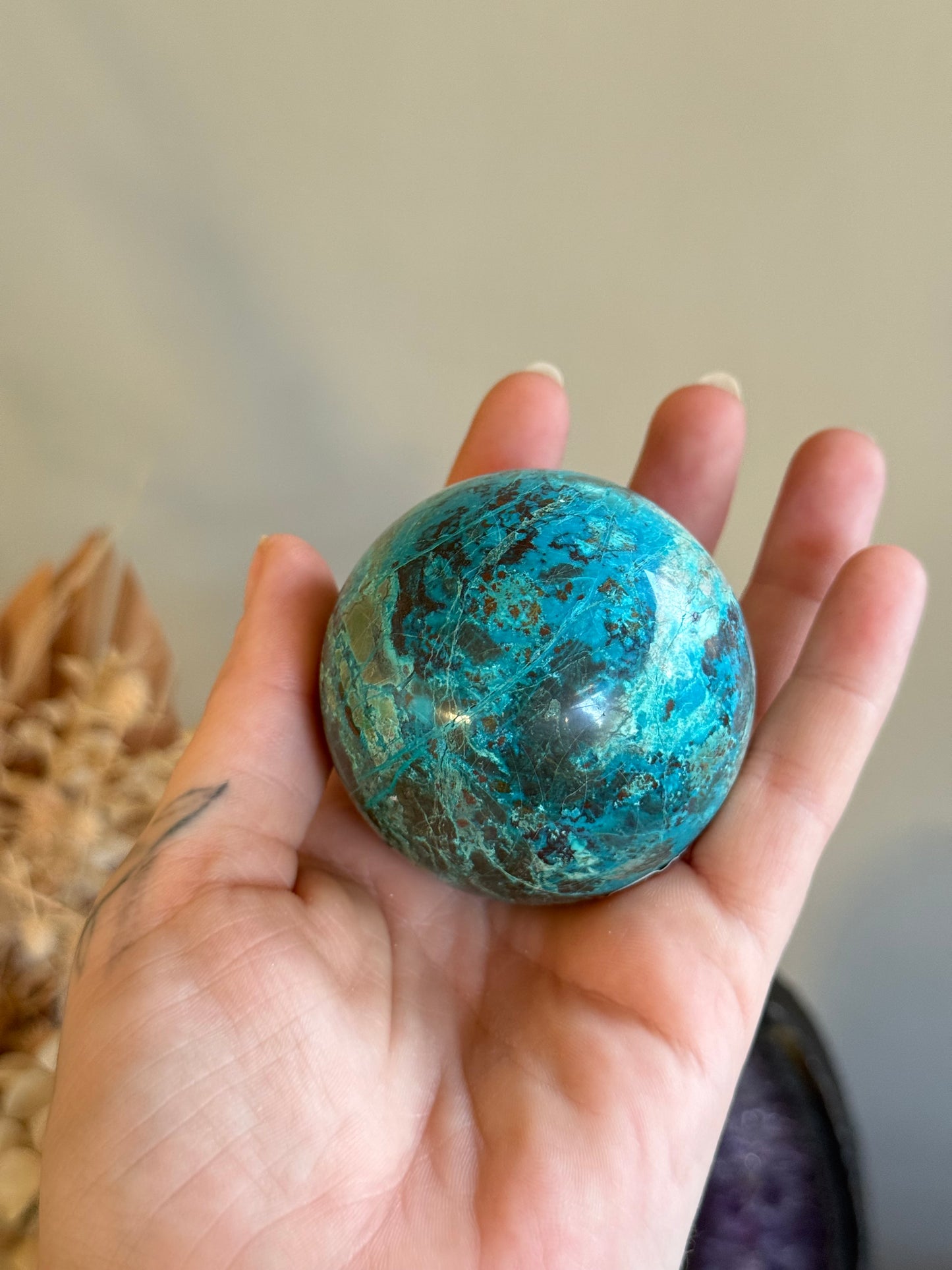 Chrysocolla Sphere