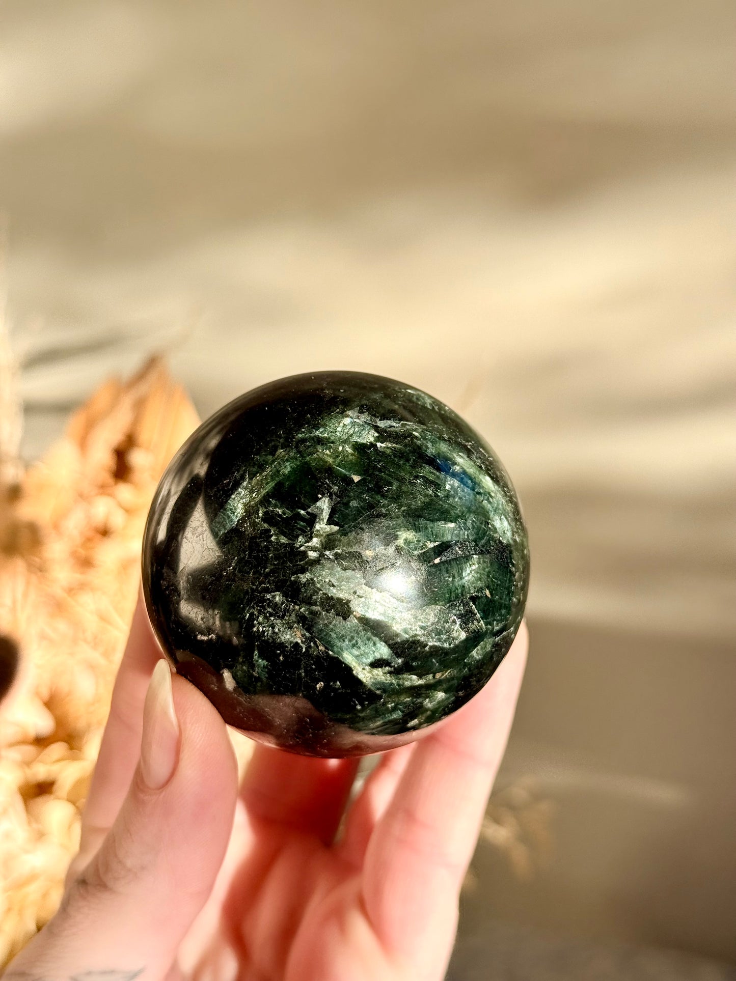 Green Tourmaline Sphere