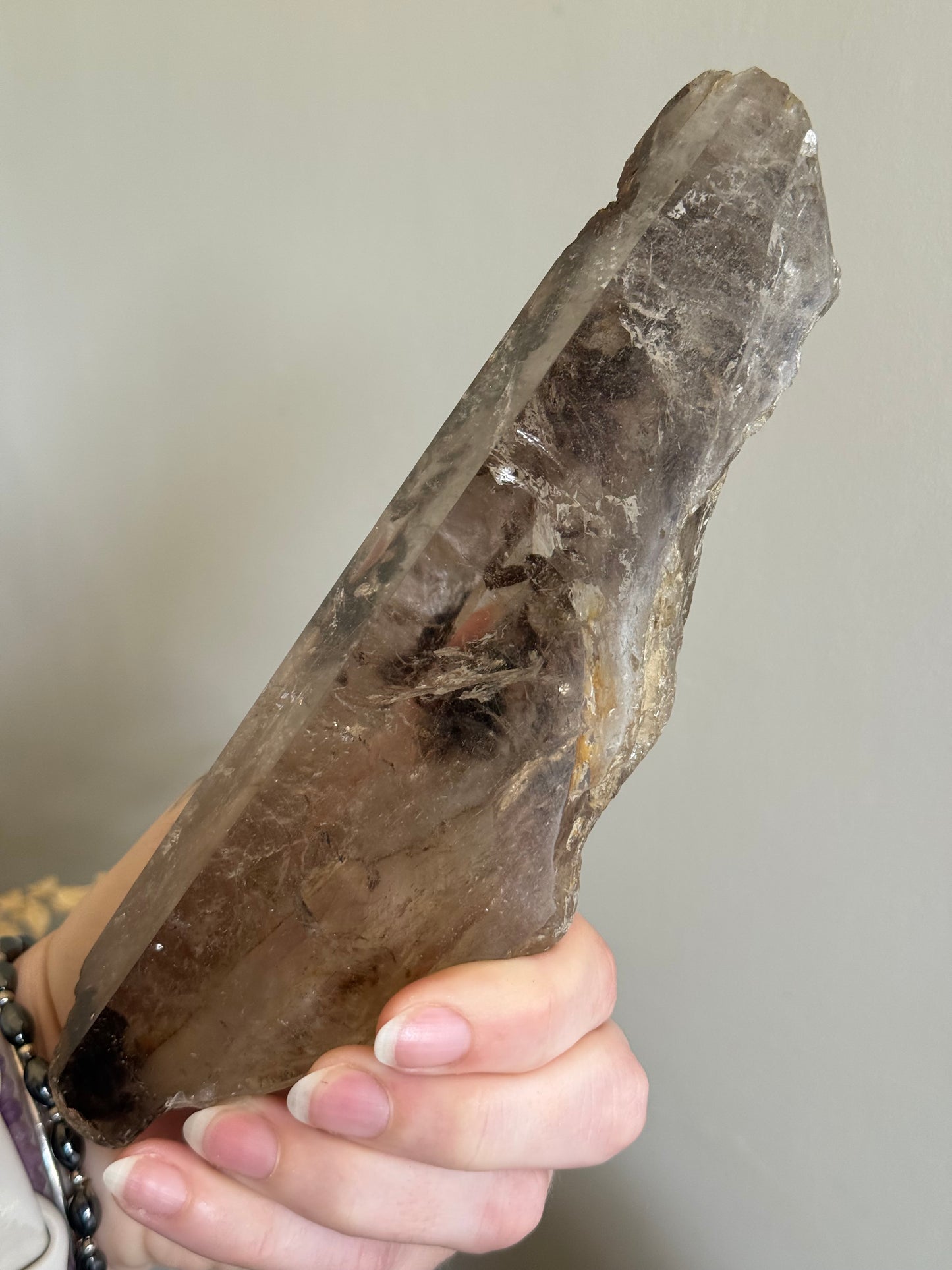 Smoky Quartz Half Polished Freeform