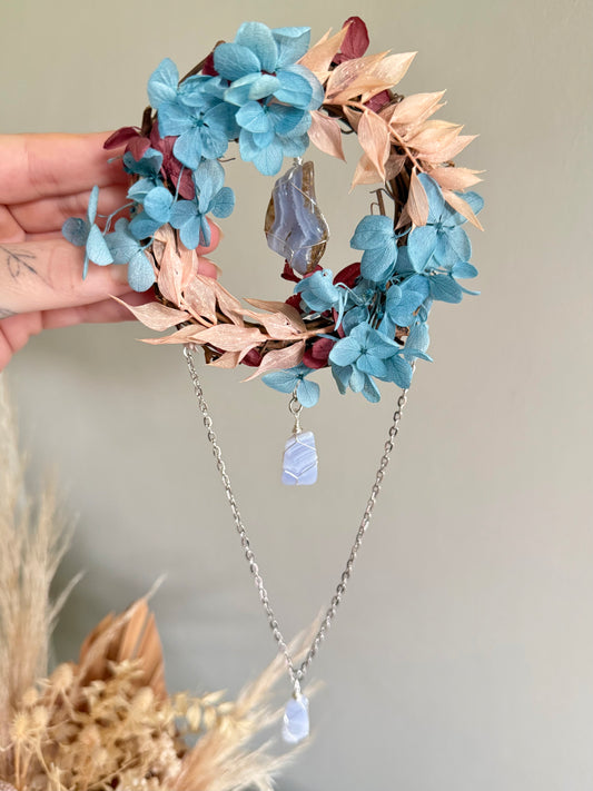 10cm Blue Lace Agate Wreath
