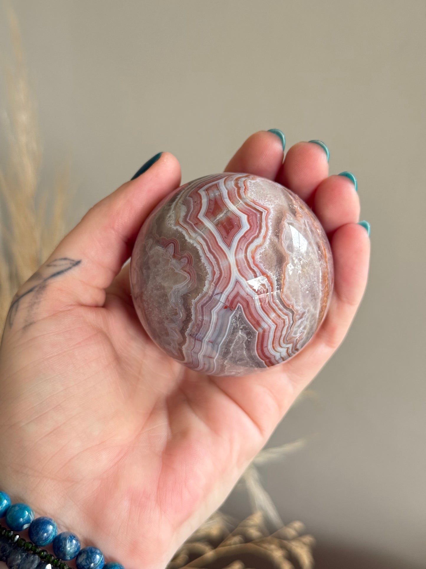 Amethyst and Lace Agate Sphere