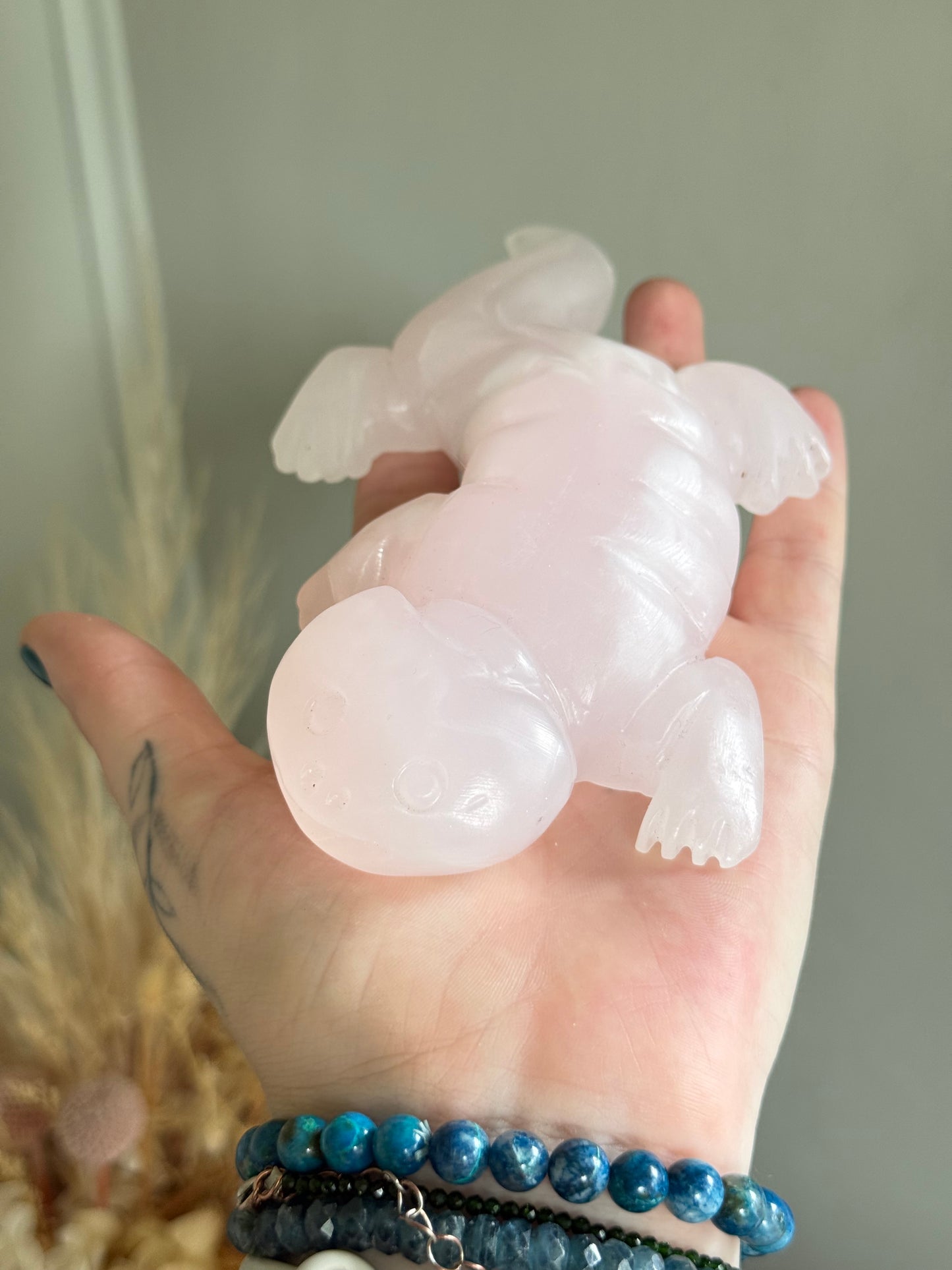 Pink Calcite Axalotl