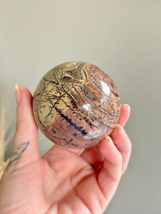 Sunset Picture Jasper Sphere