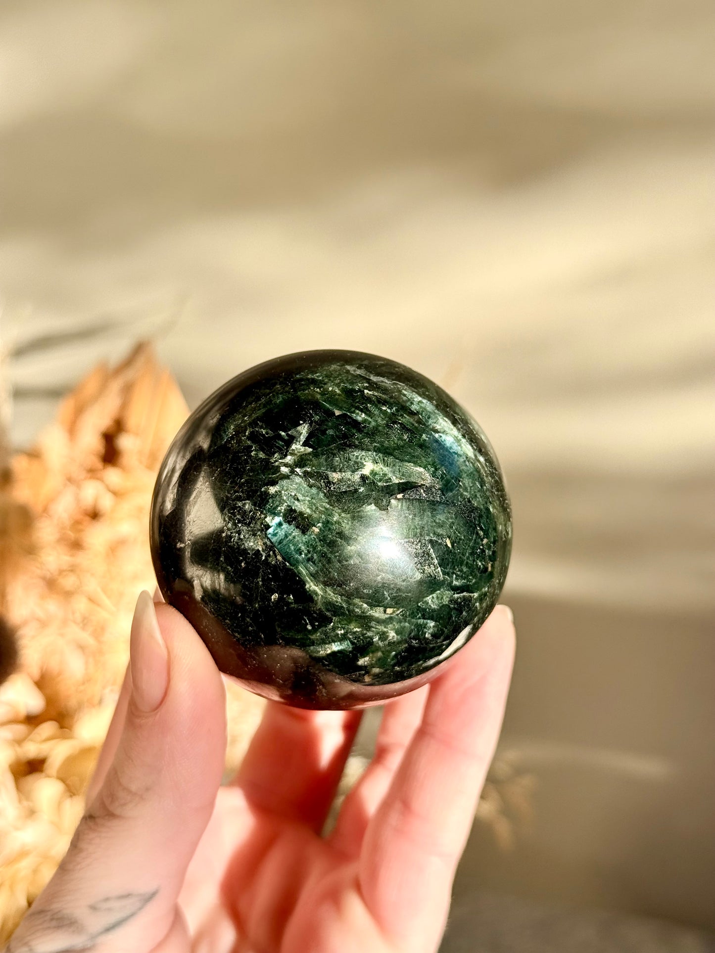 Green Tourmaline Sphere