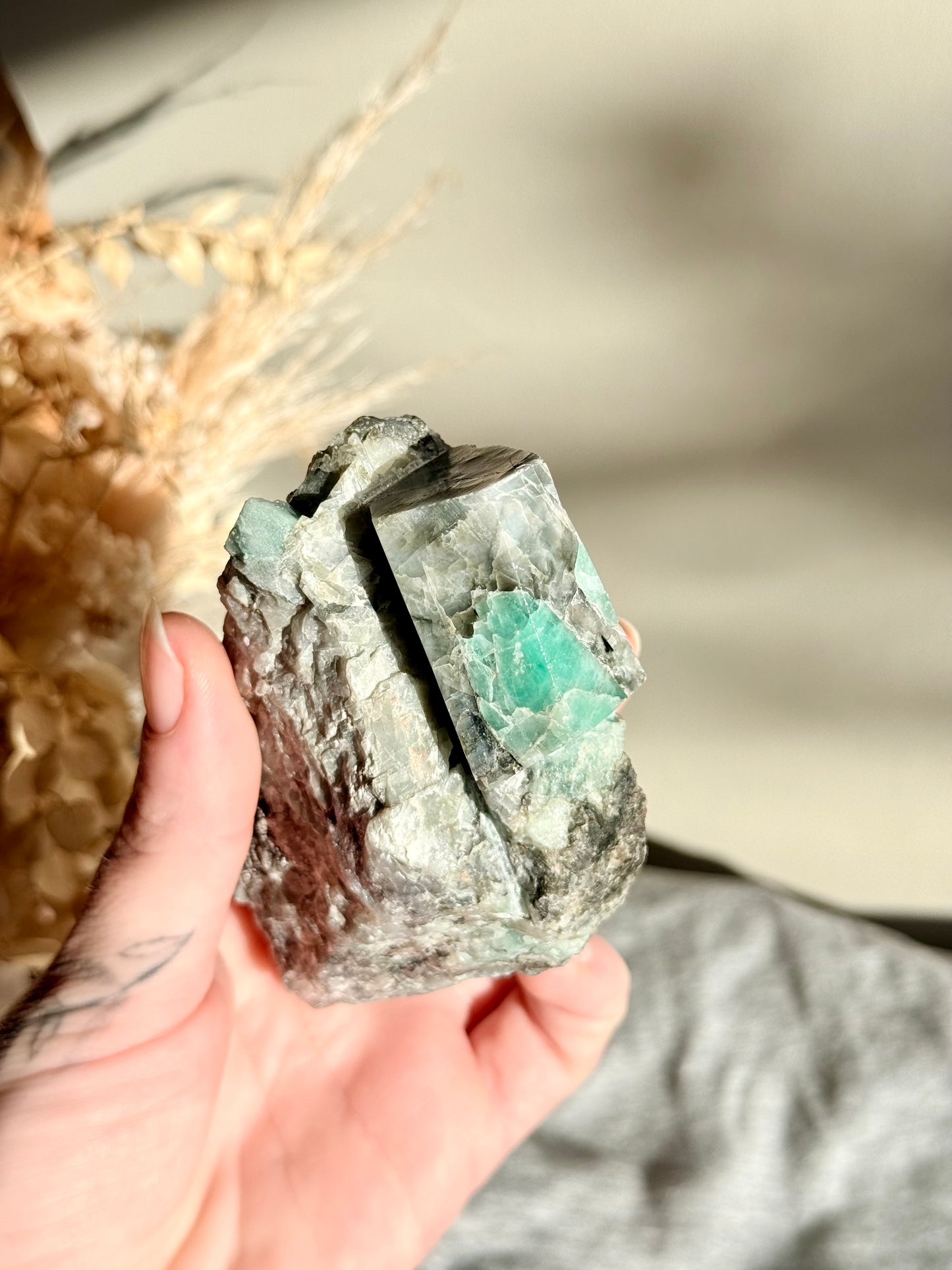 Raw Emerald in Matrix
