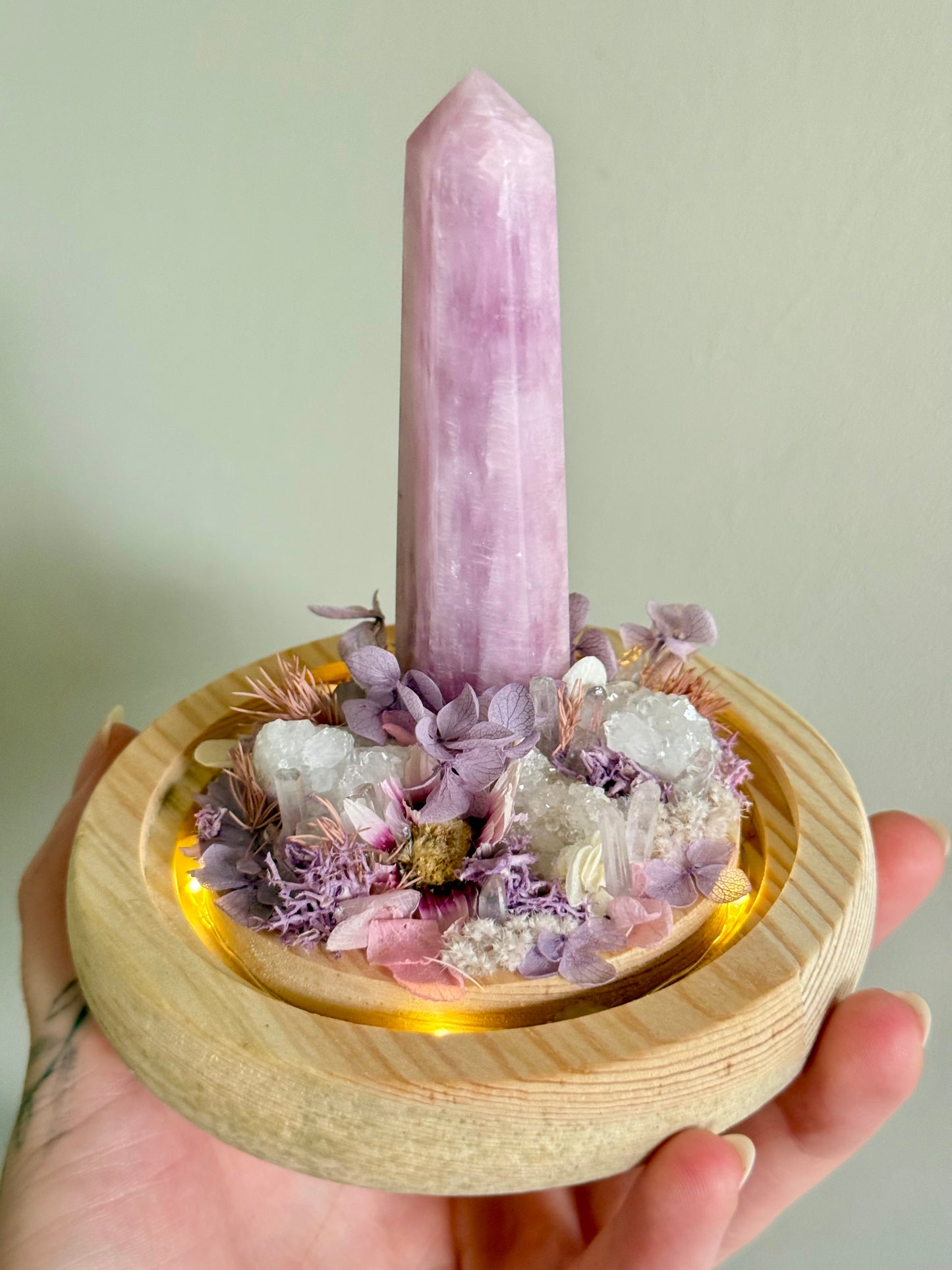 Kunzite Fairy Light Dome