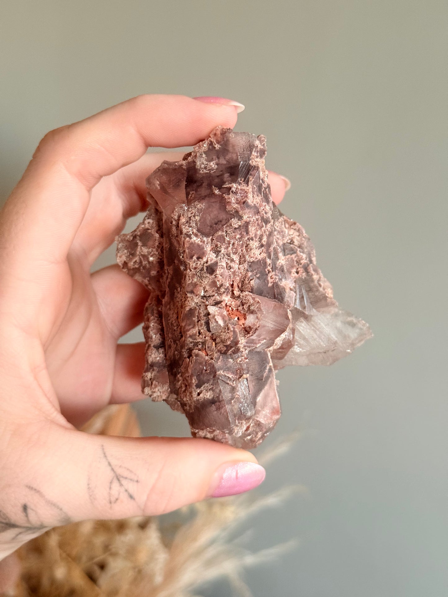 Pink Garden Quartz Cluster
