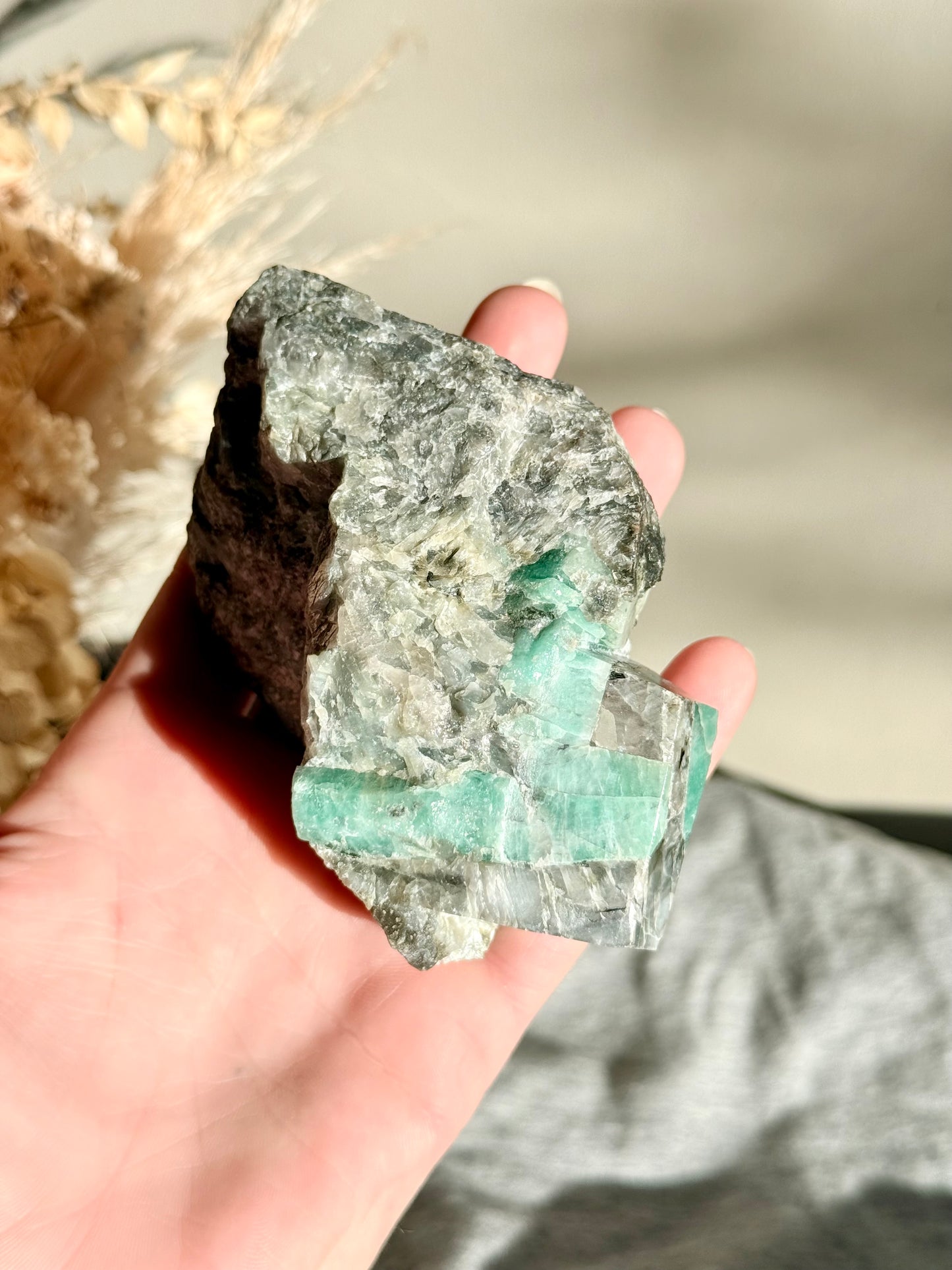 Raw Emerald in Matrix