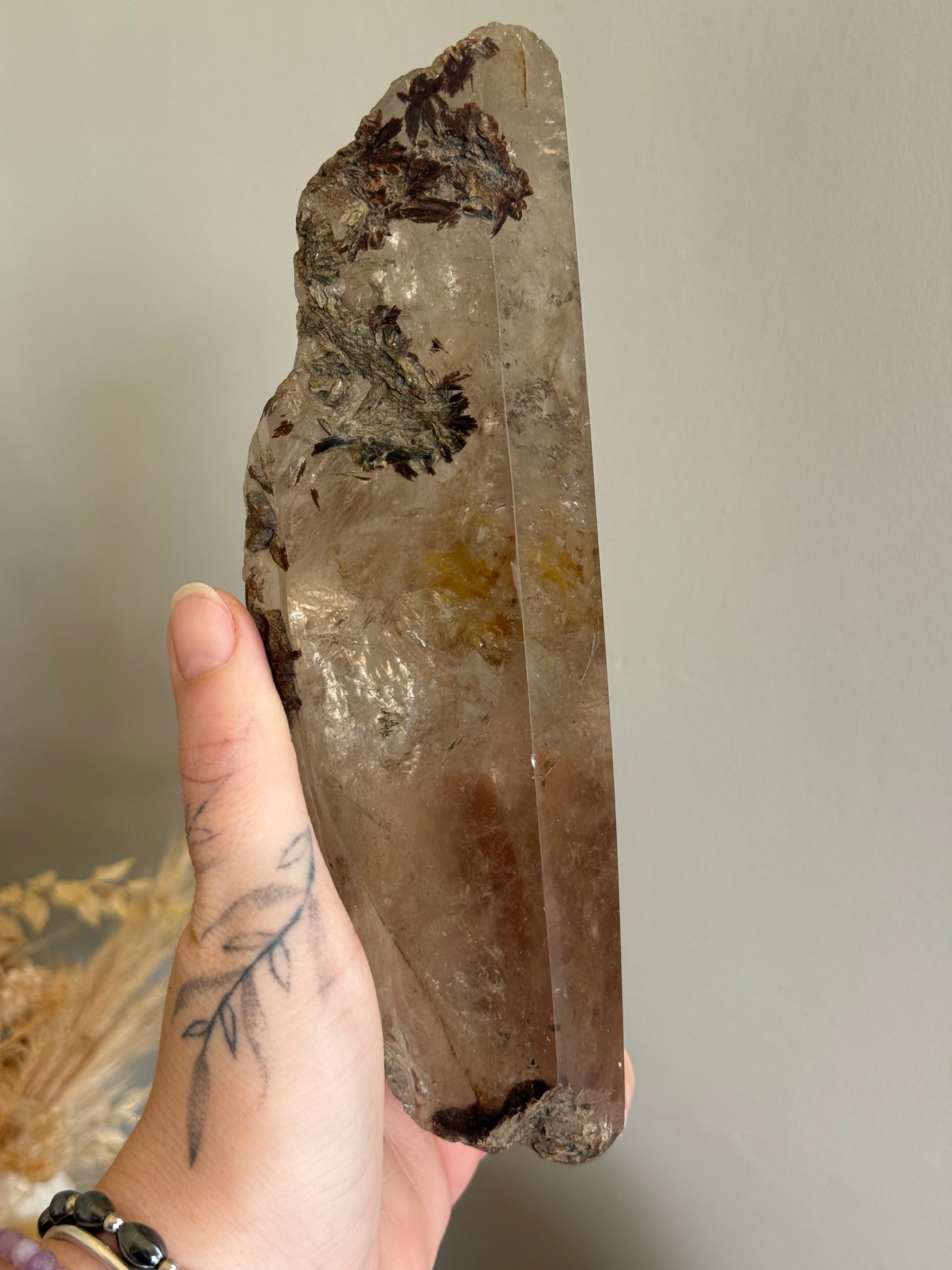 Smoky Quartz Half Polished Freeform
