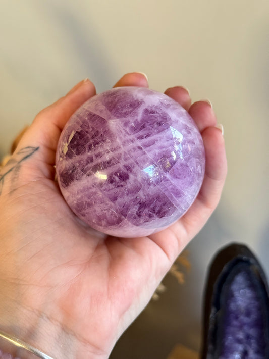 Gemmy Kunzite Sphere
