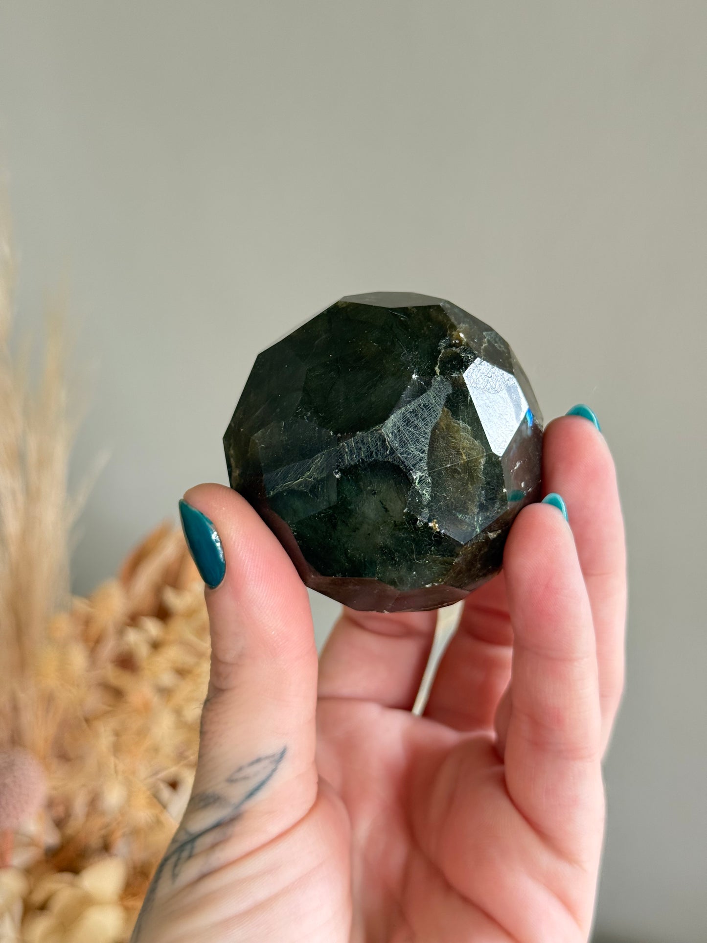 Labradorite Faceted Sphere