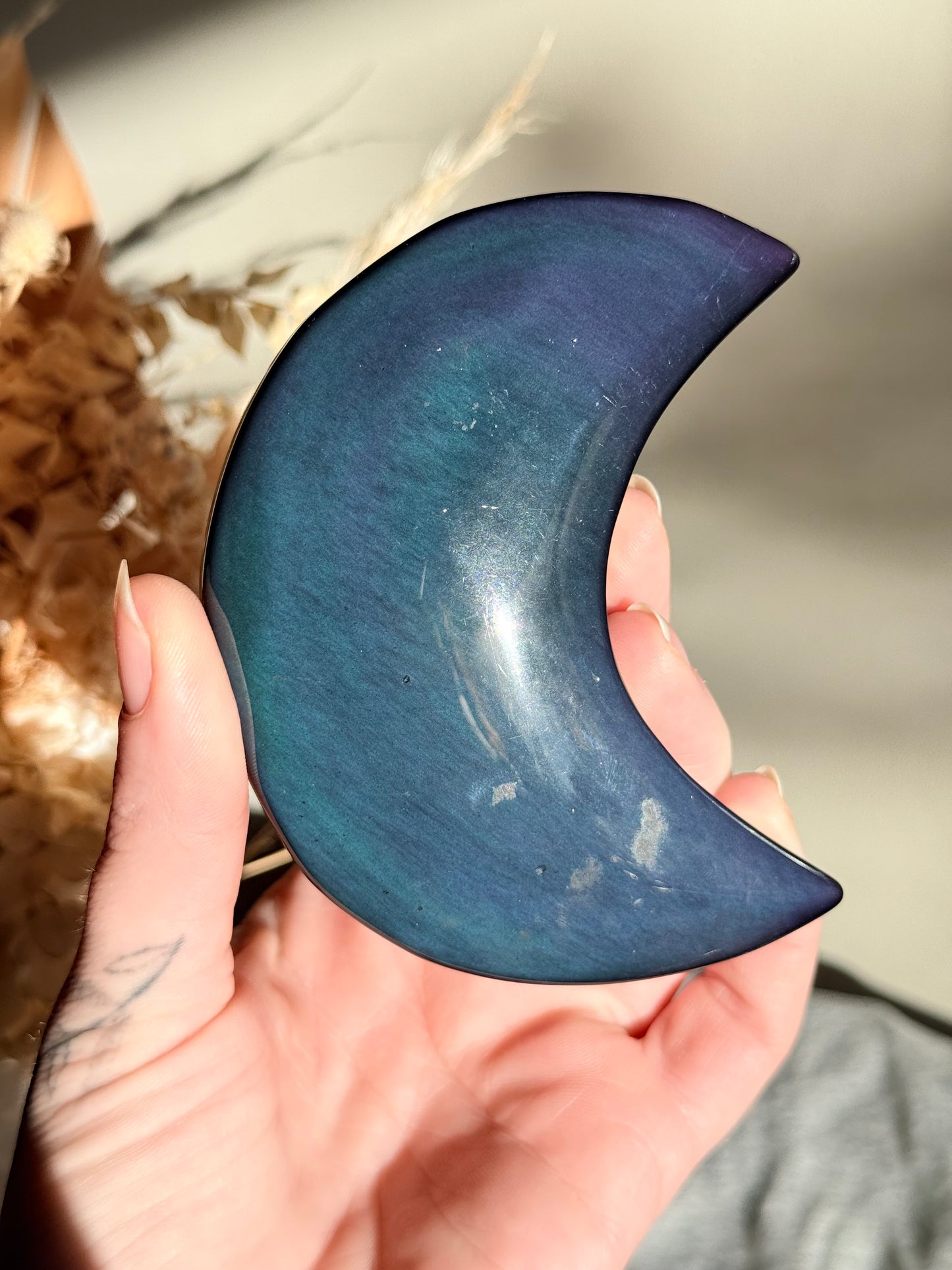 Velvet Rainbow Obsidian Moon