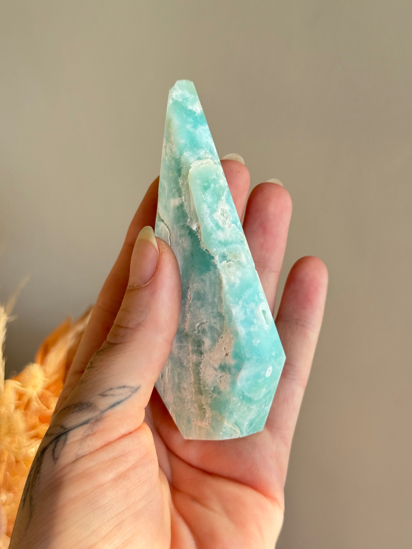 Blue Aragonite Flame