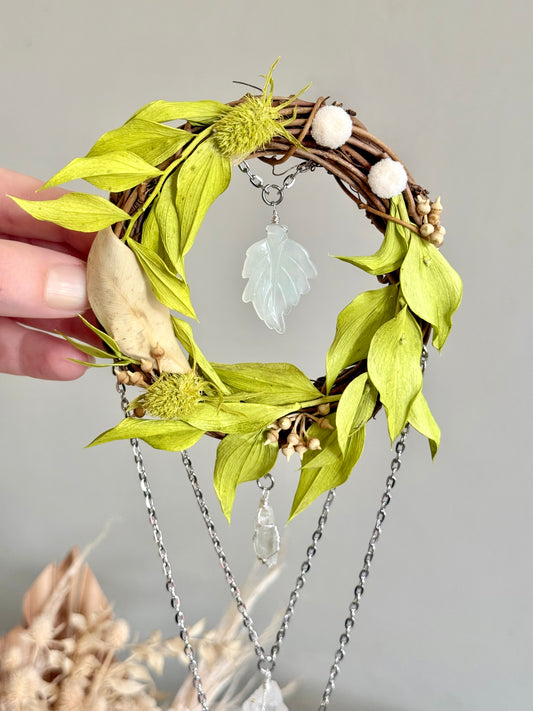 10cm Jade Leaf Wreath