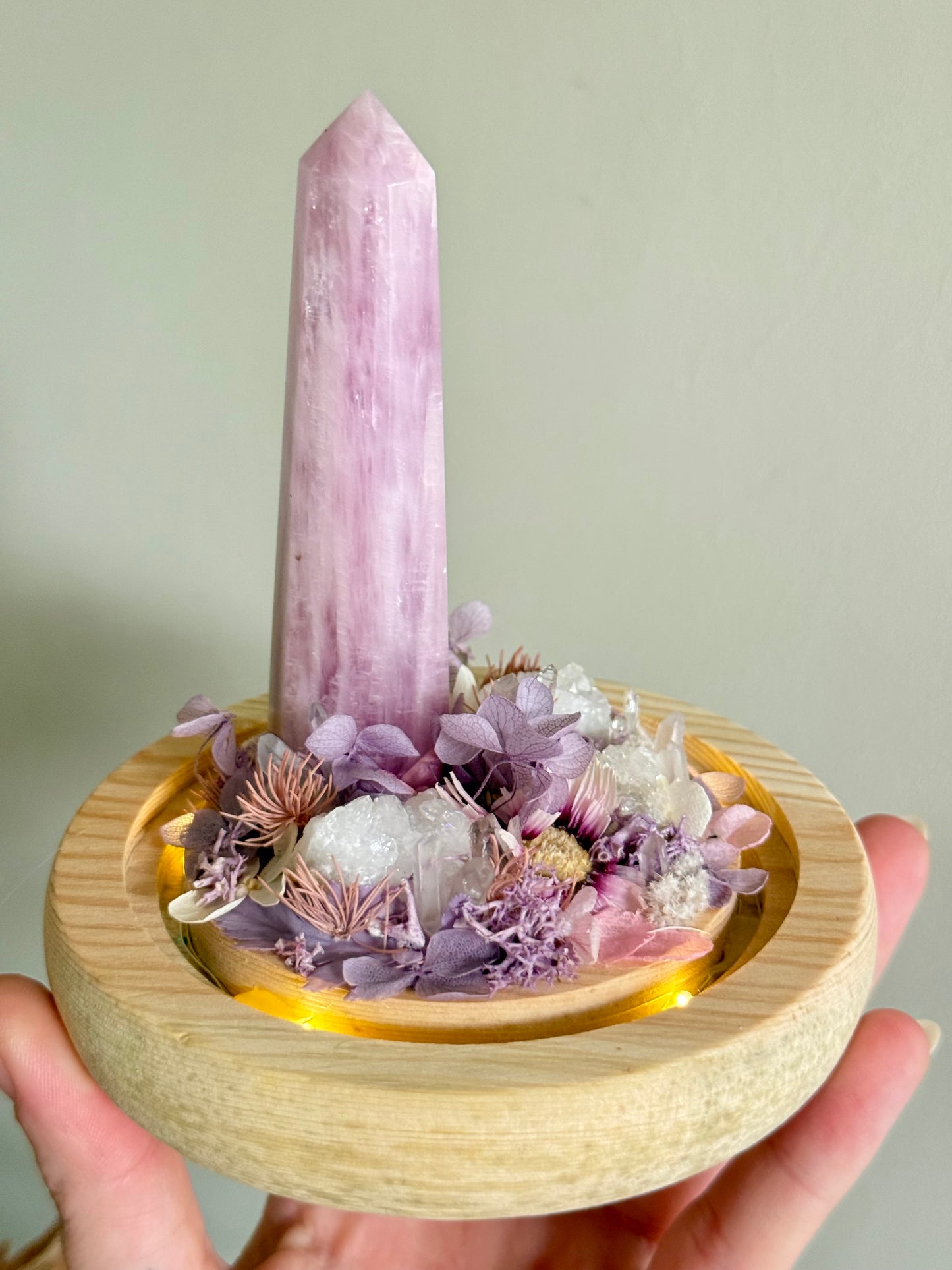 Kunzite Fairy Light Dome