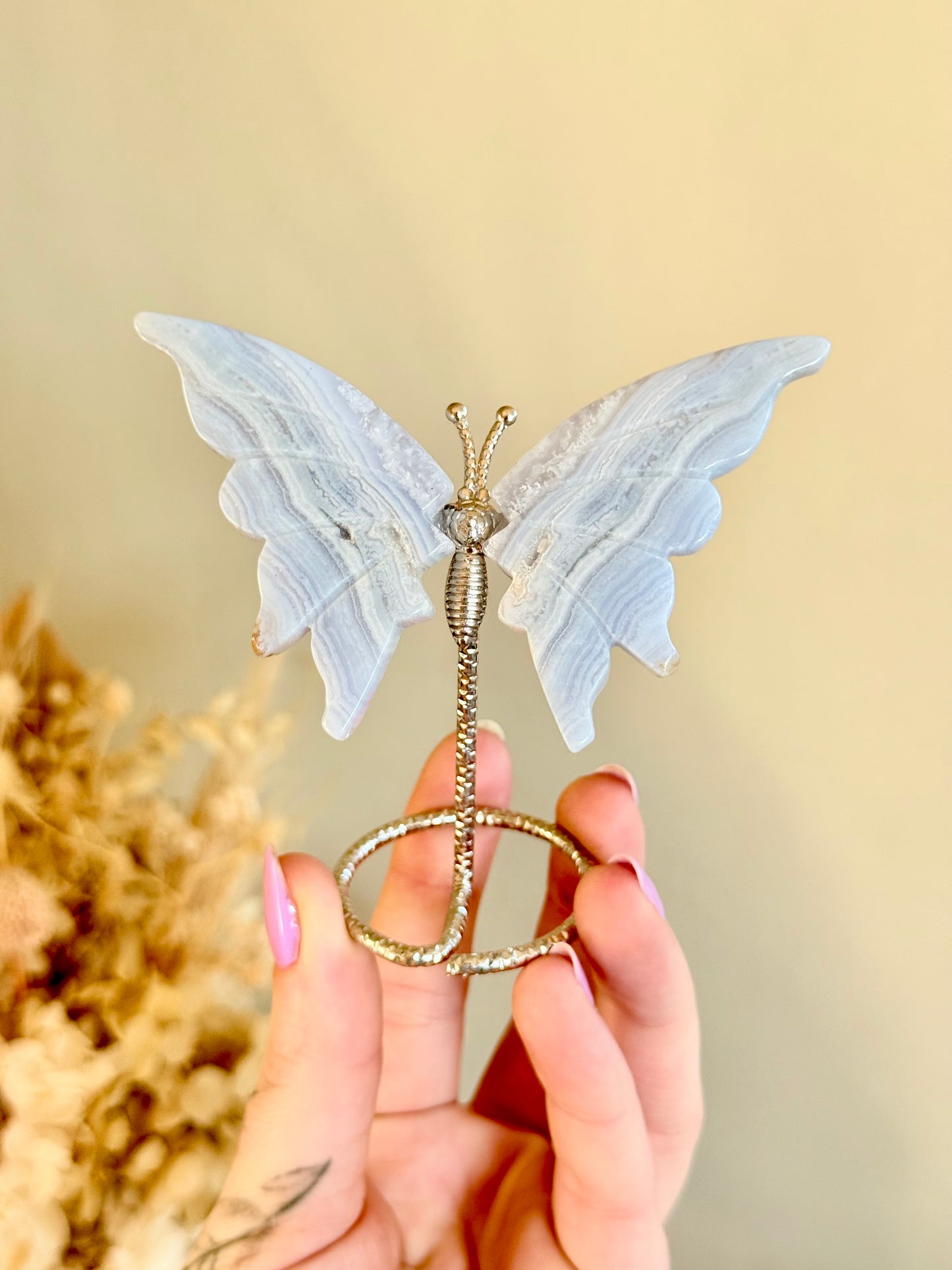 Blue Lace Agate Butterfly