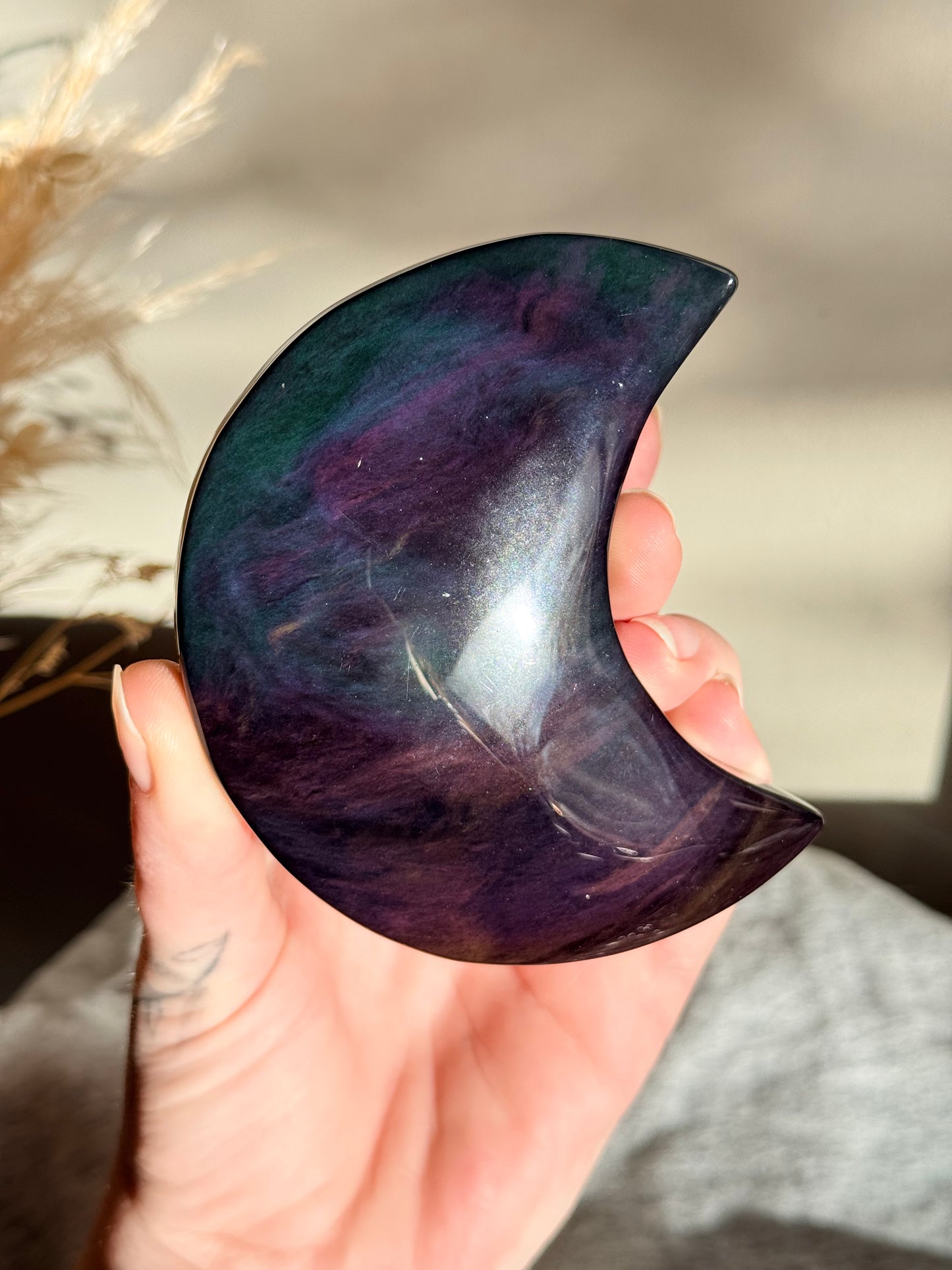 Velvet Rainbow Obsidian Moon