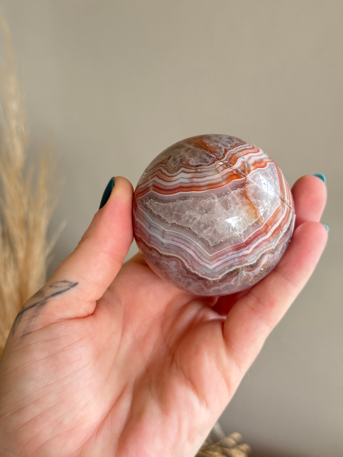 Amethyst and Lace Agate Sphere