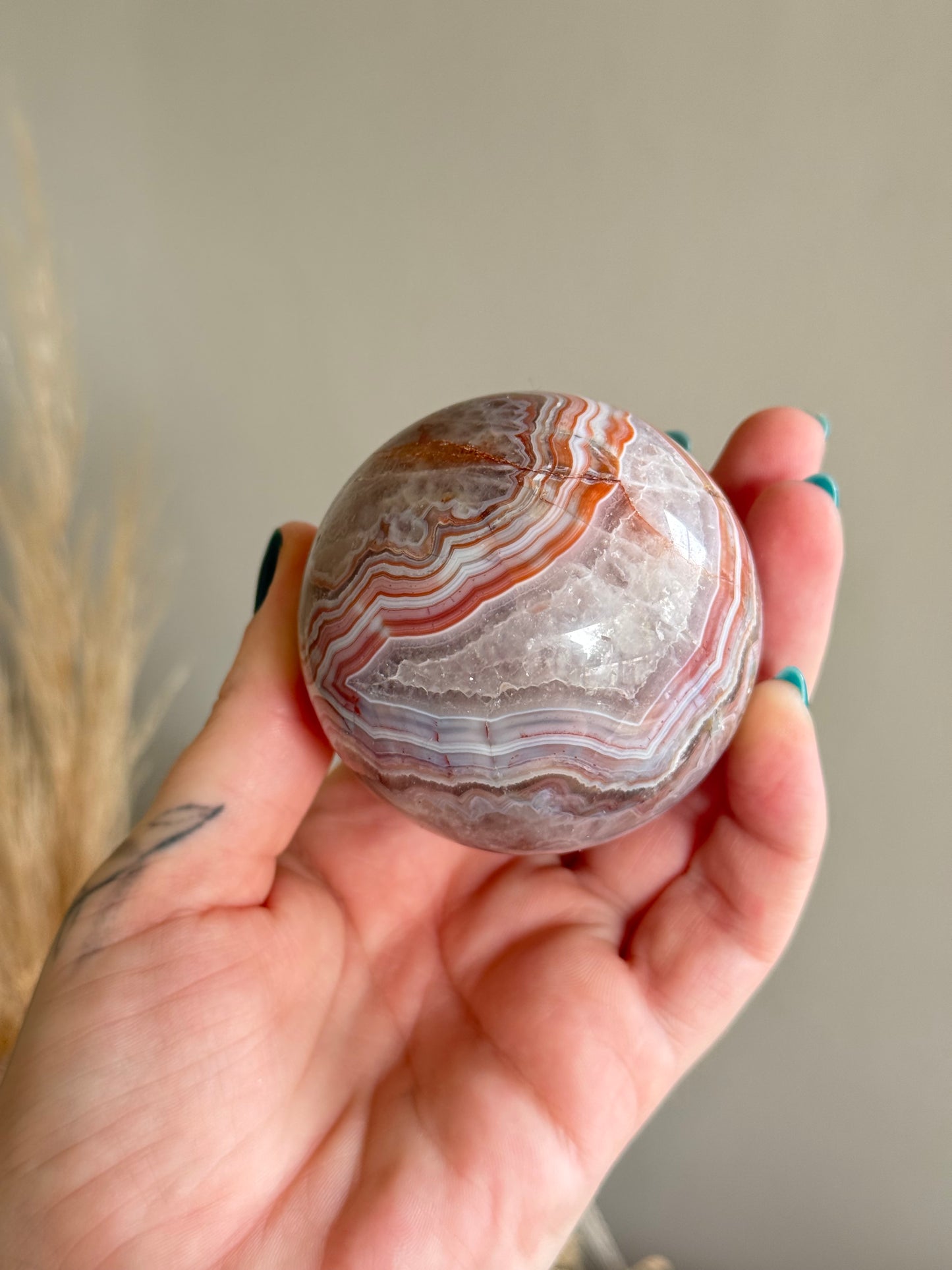 Amethyst and Lace Agate Sphere