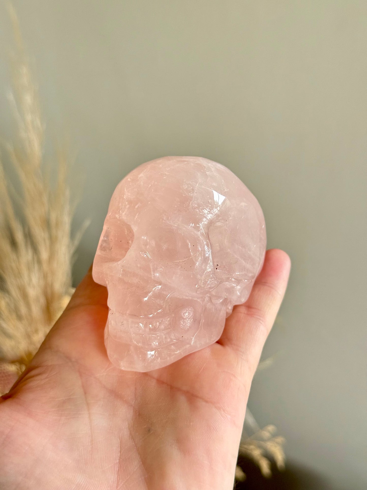 Rose Quartz Skull