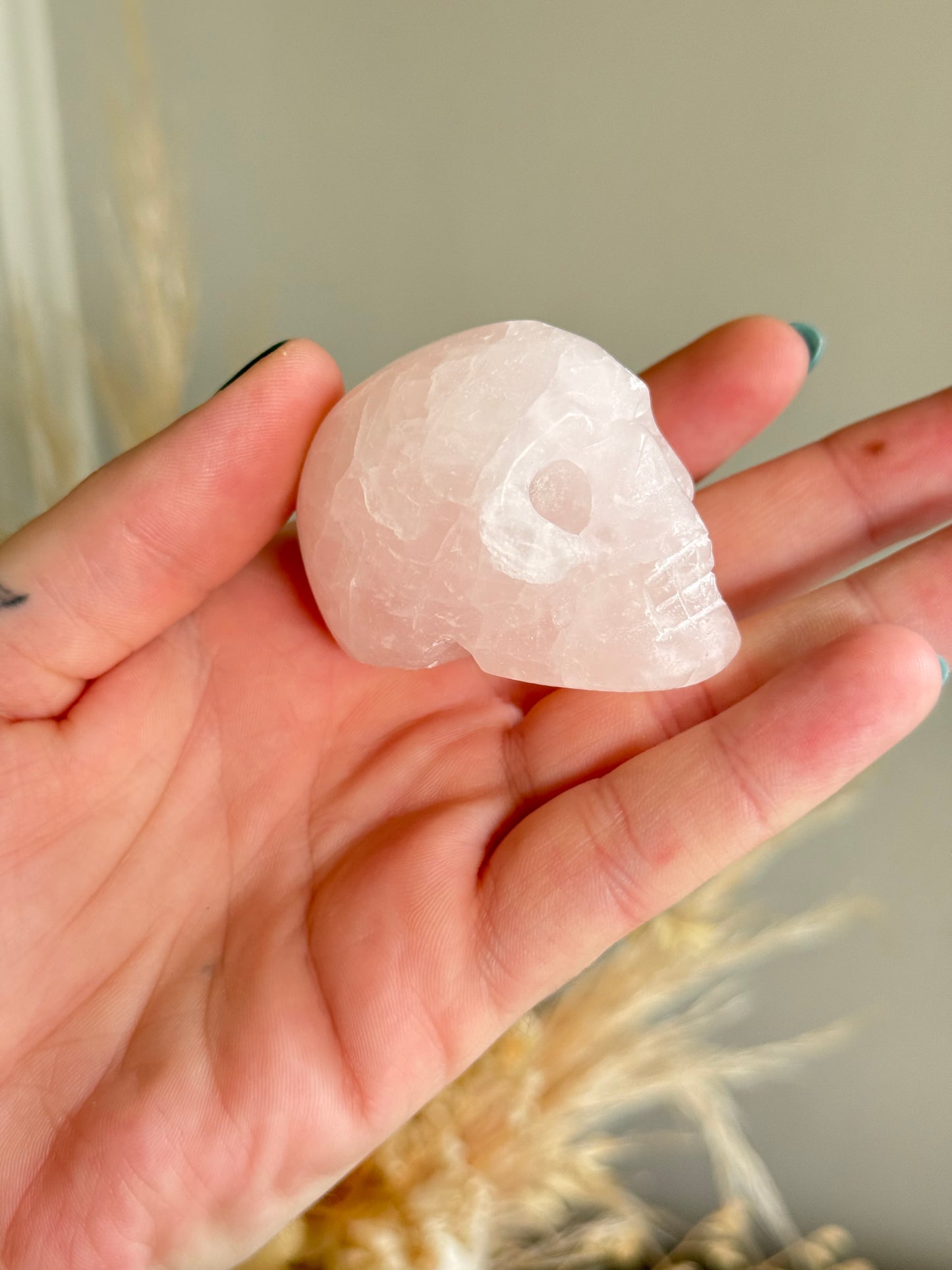 Pink Calcite Skull