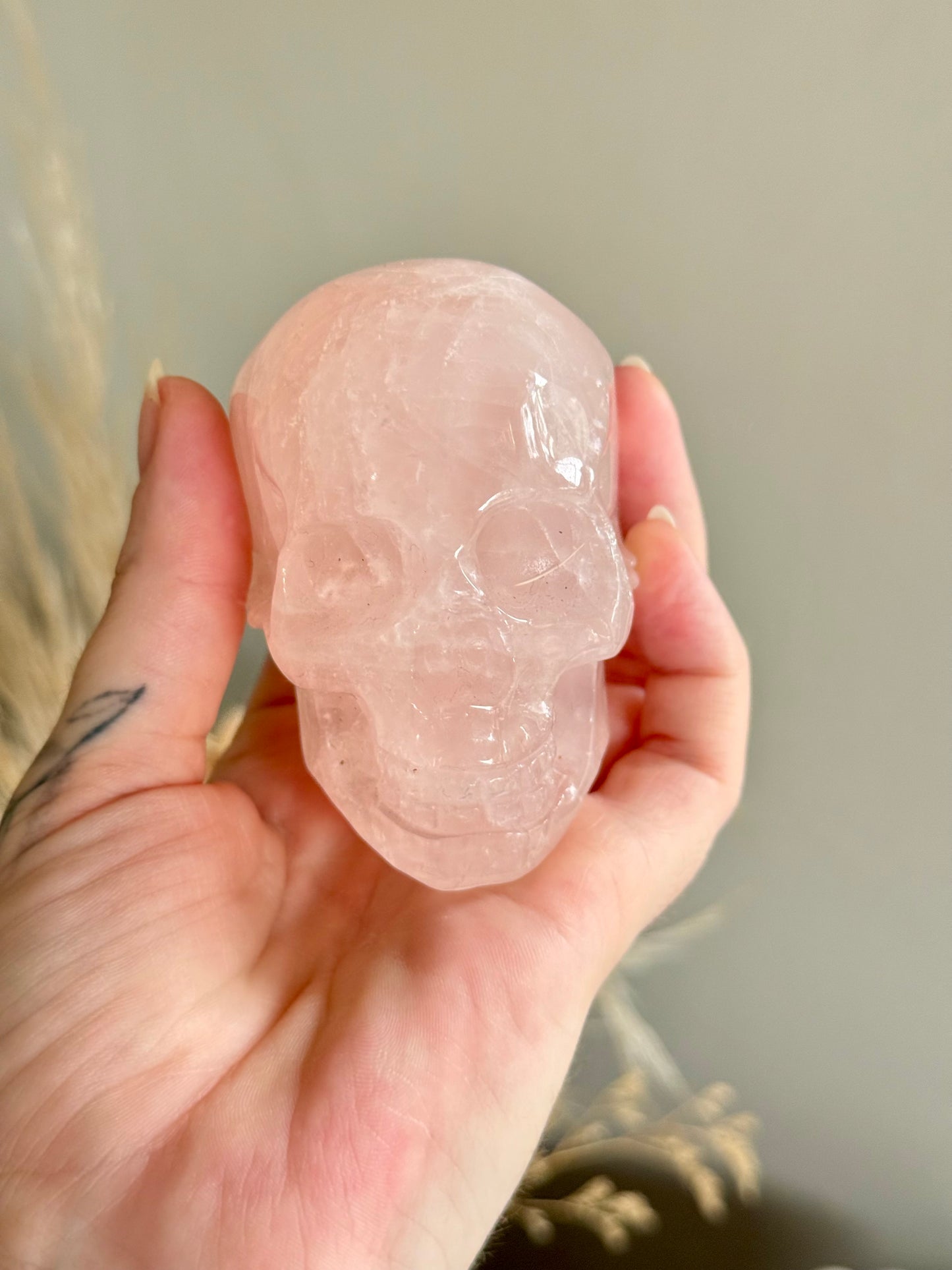 Rose Quartz Skull