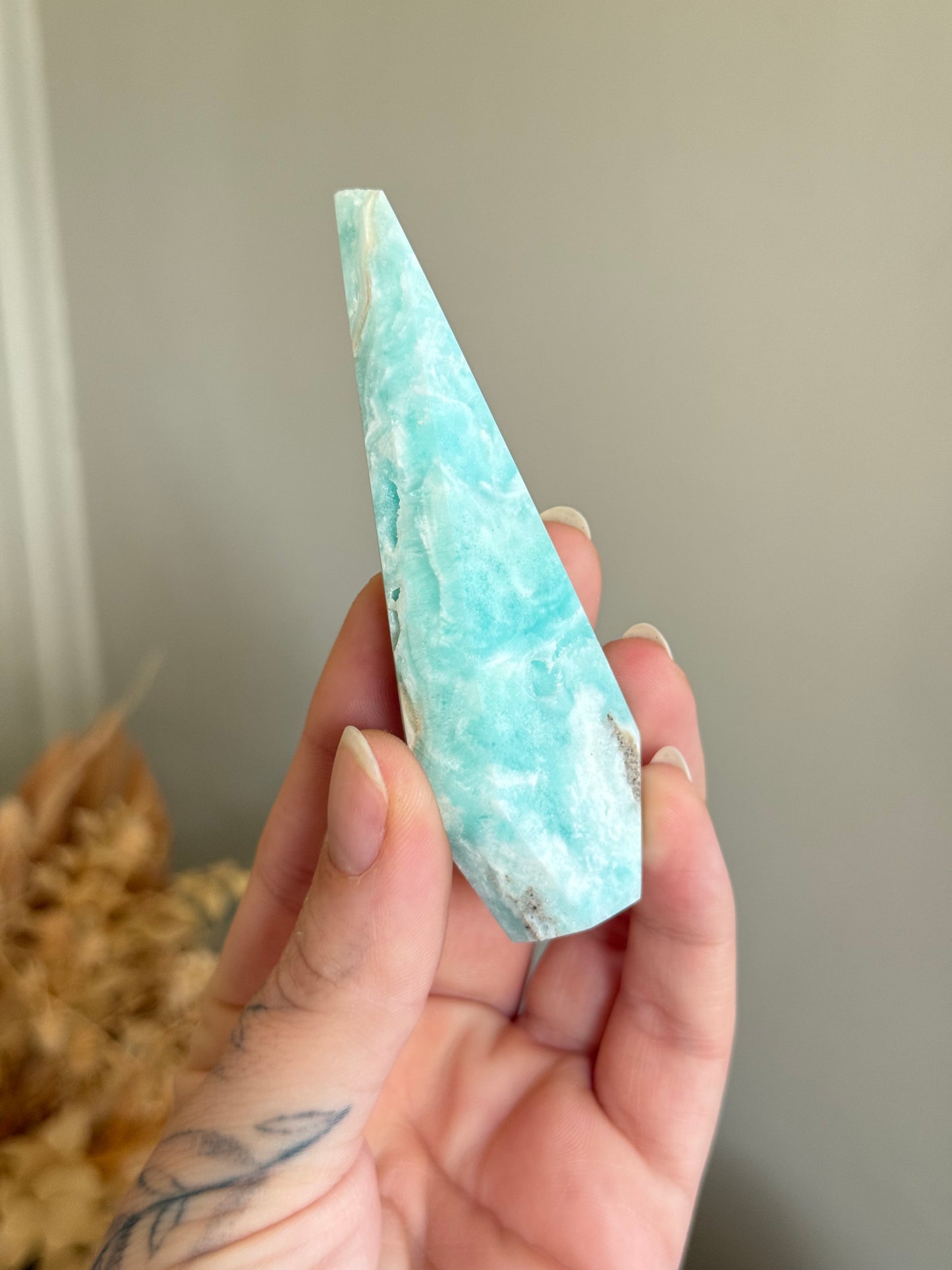 Blue Aragonite Flame