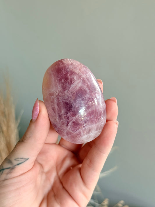 Lavender Rose Quartz Palmstone