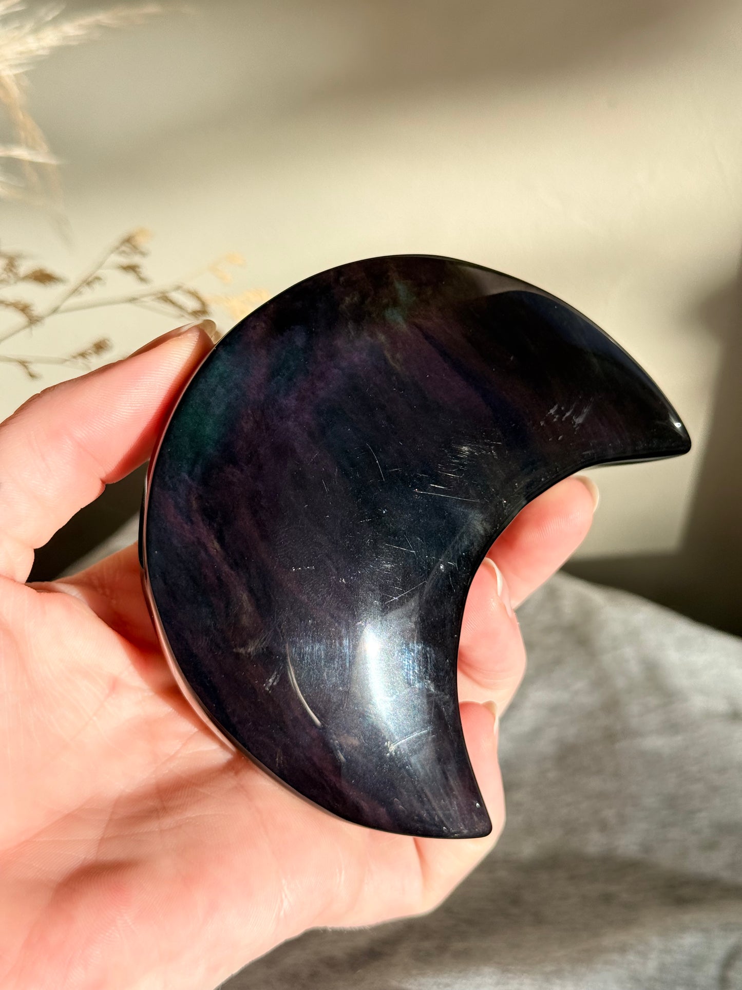 Velvet Rainbow Obsidian Moon