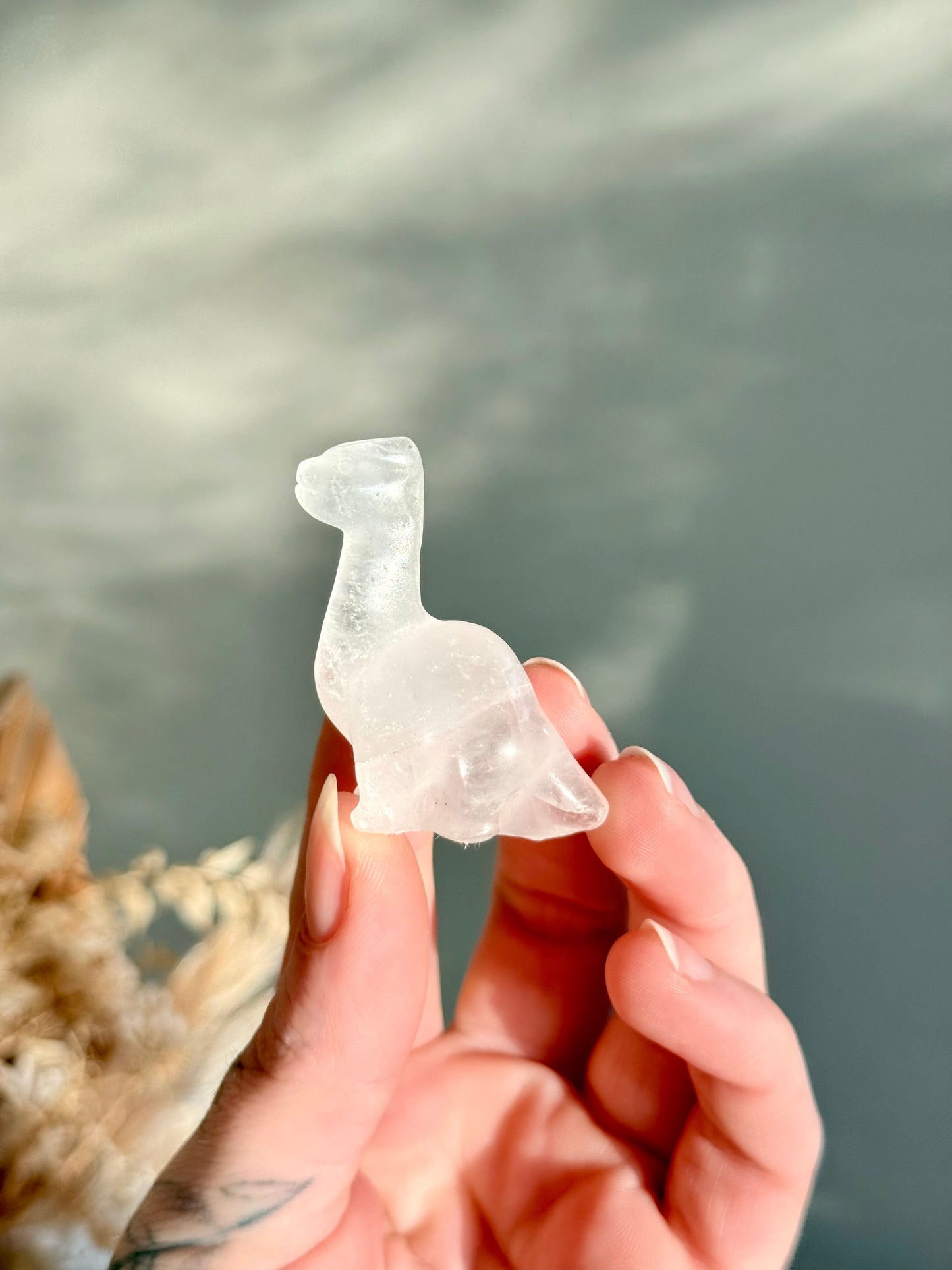 Clear Quartz Dinosaur