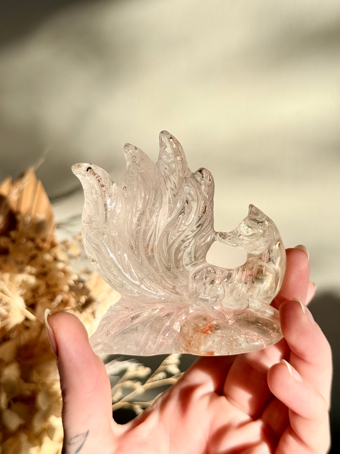 Clear Quartz 9 Tail Fox