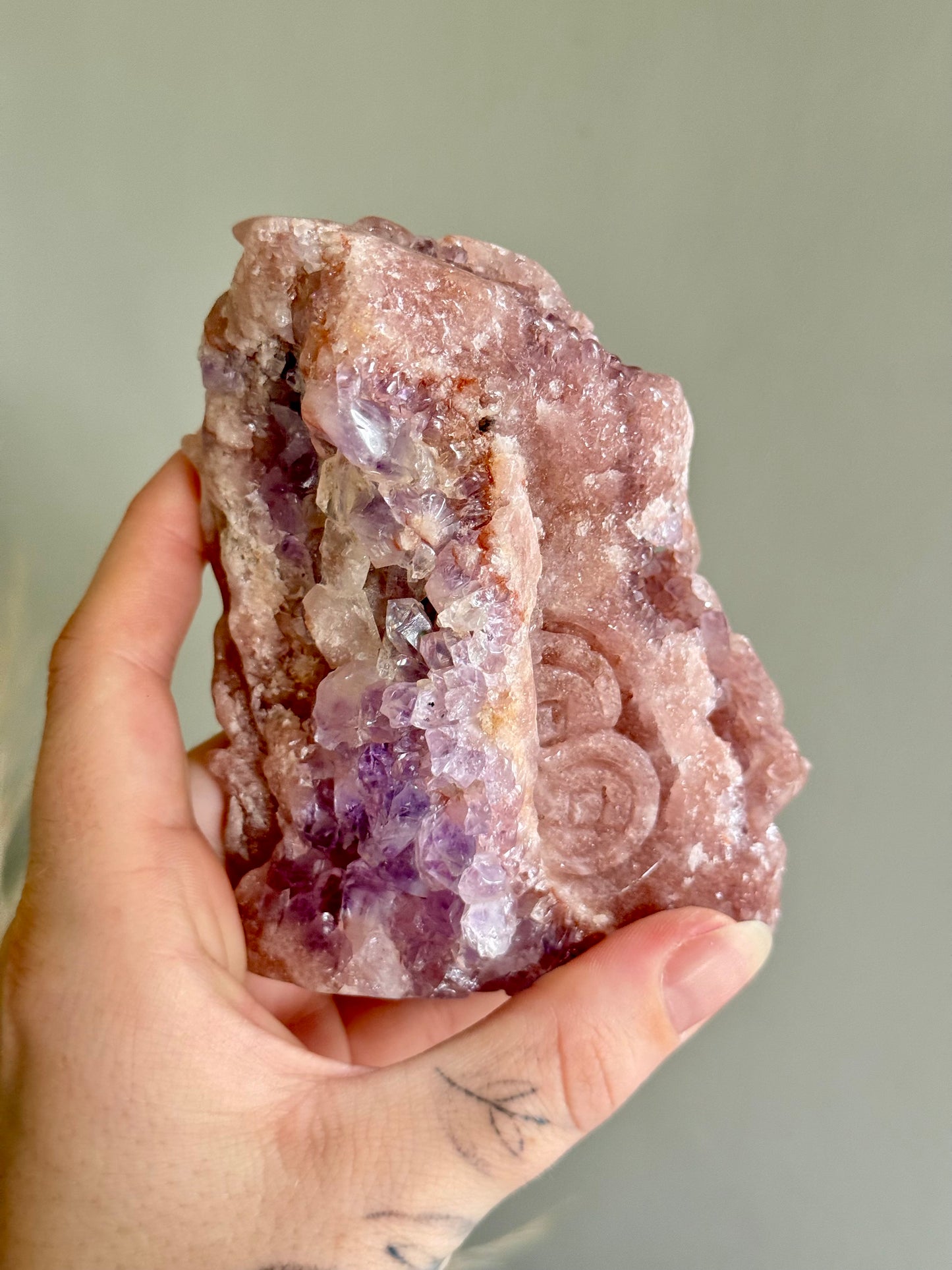 Pink and Purple Amethyst 9 Tail Fox