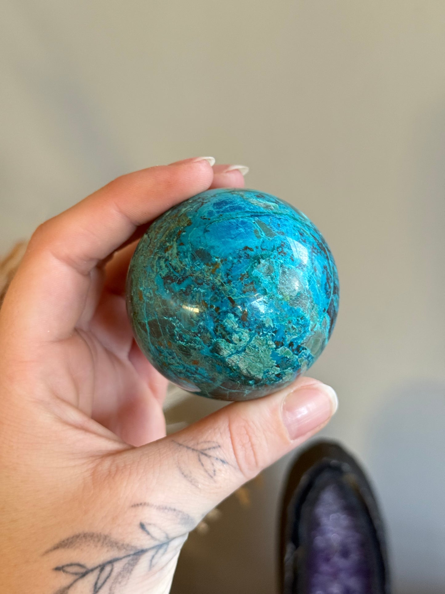 Chrysocolla Sphere