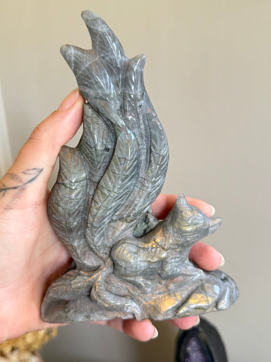 Labradorite 9 Tail Fox