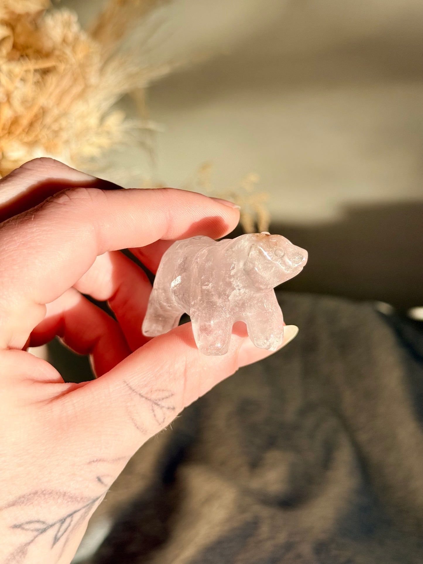 Clear Quartz Bear