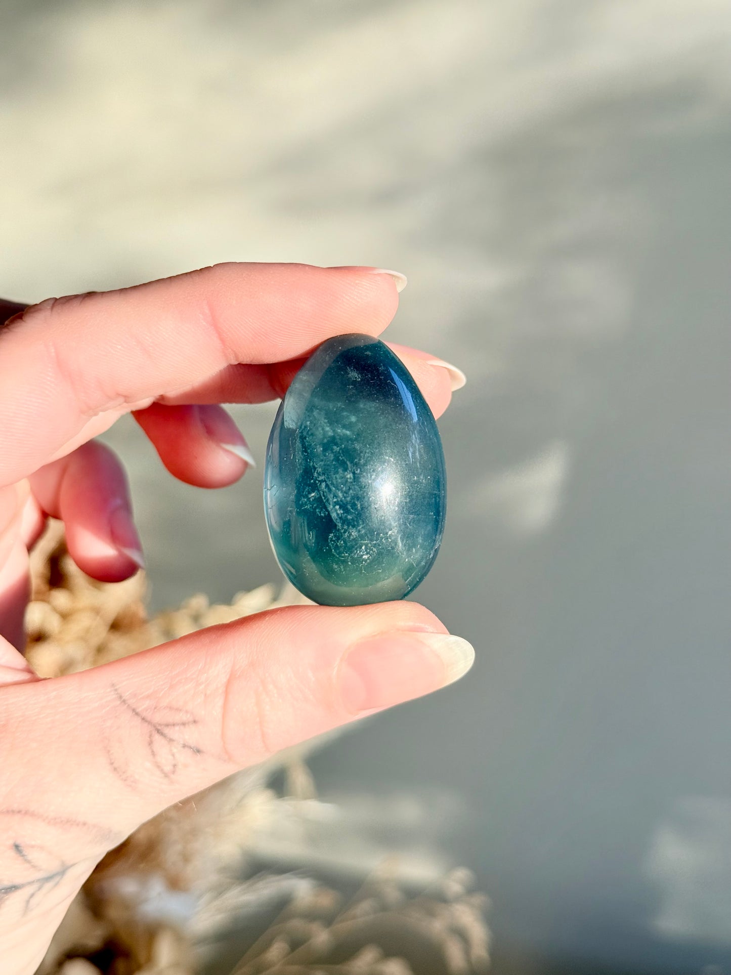 Blue Fluorite Egg