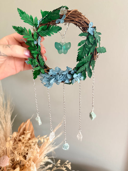 12cm Fluorite Butterfly Wreath