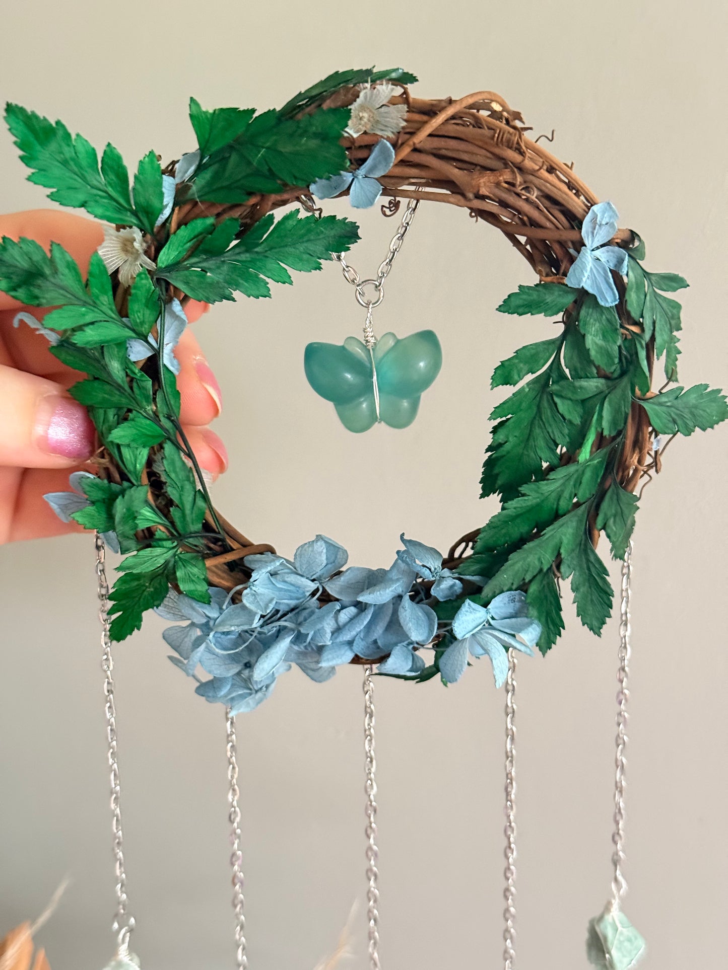12cm Fluorite Butterfly Wreath